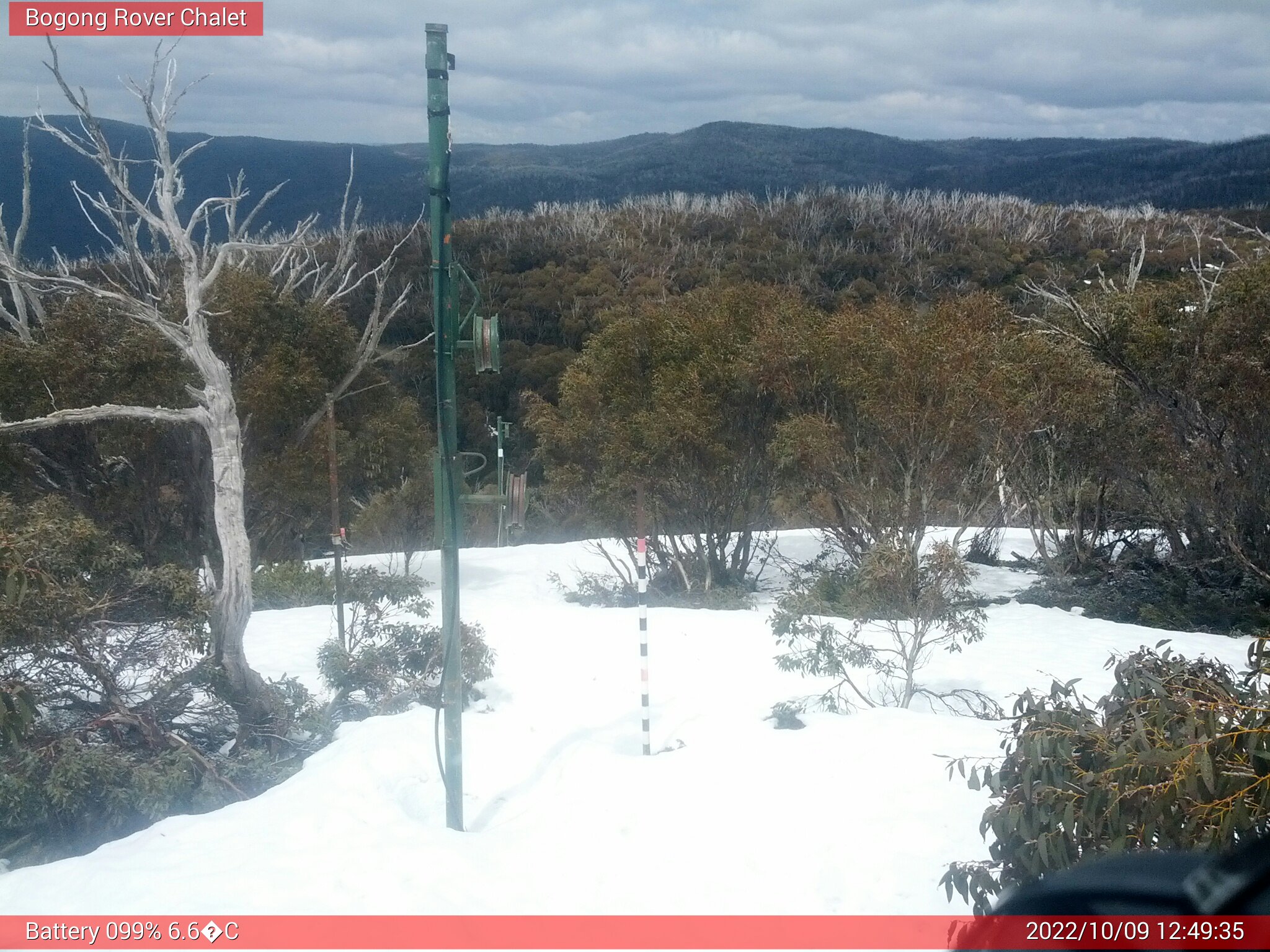 Bogong Web Cam 12:49pm Sunday 9th of October 2022