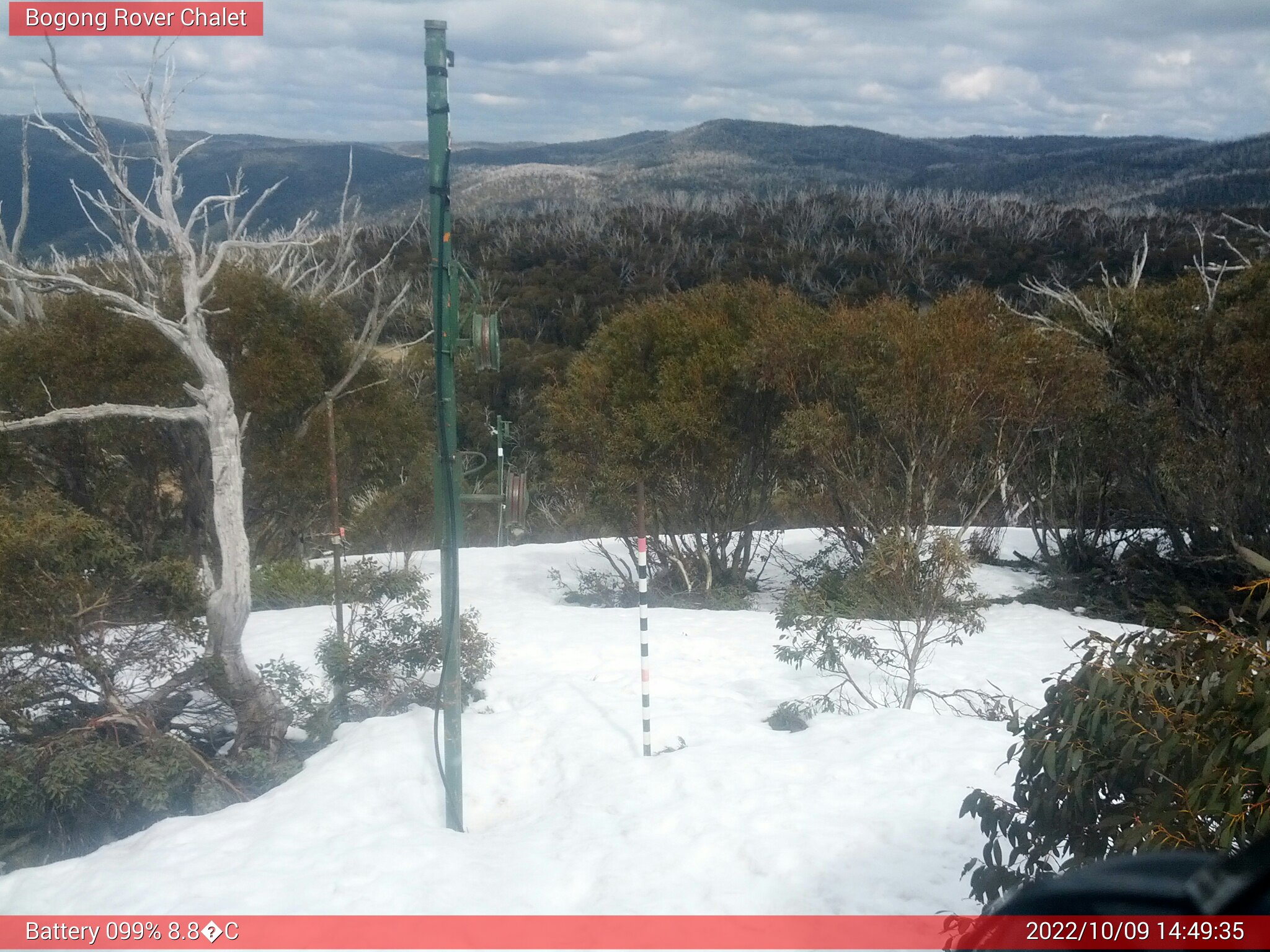 Bogong Web Cam 2:49pm Sunday 9th of October 2022