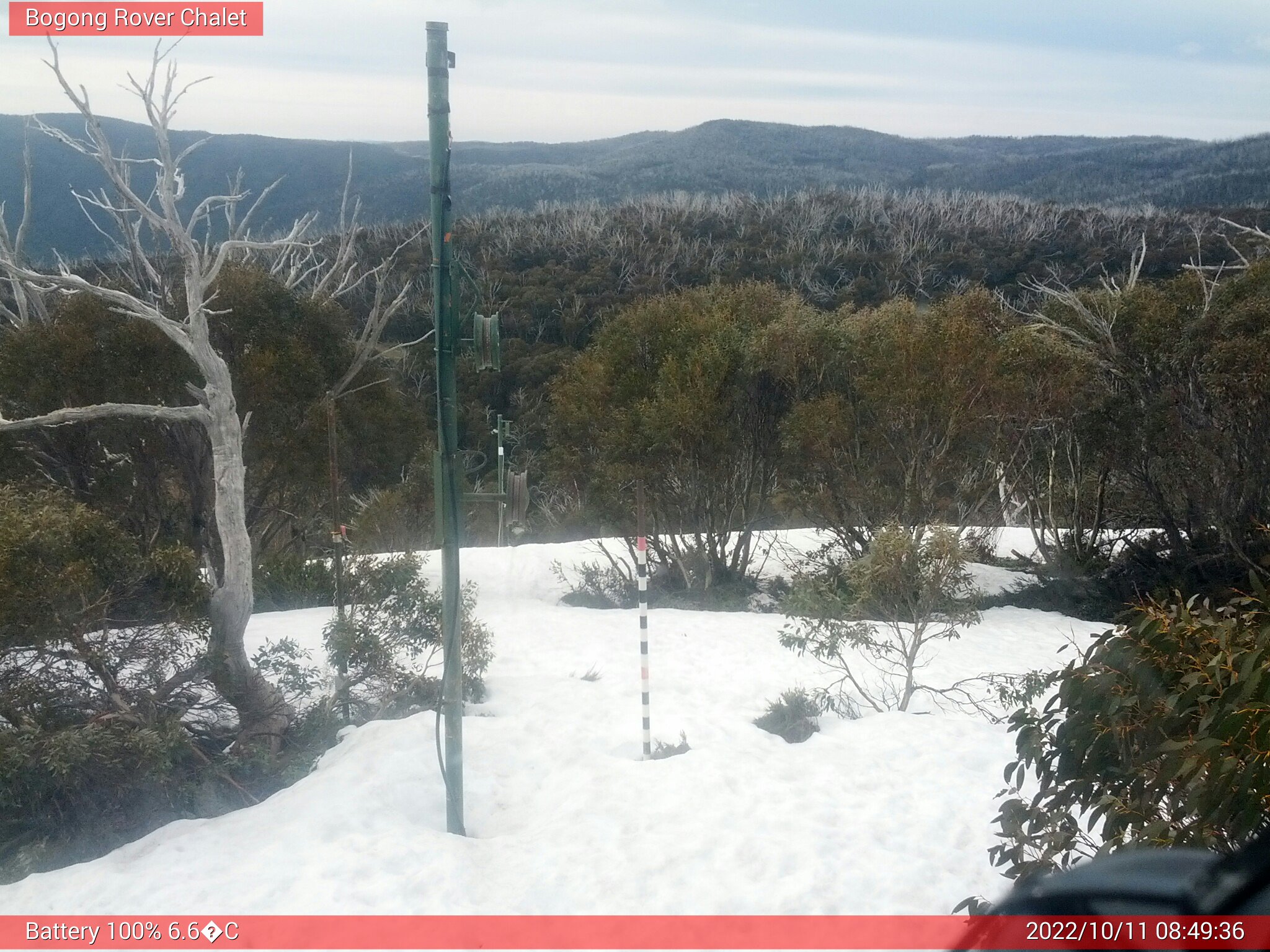 Bogong Web Cam 8:49am Tuesday 11th of October 2022