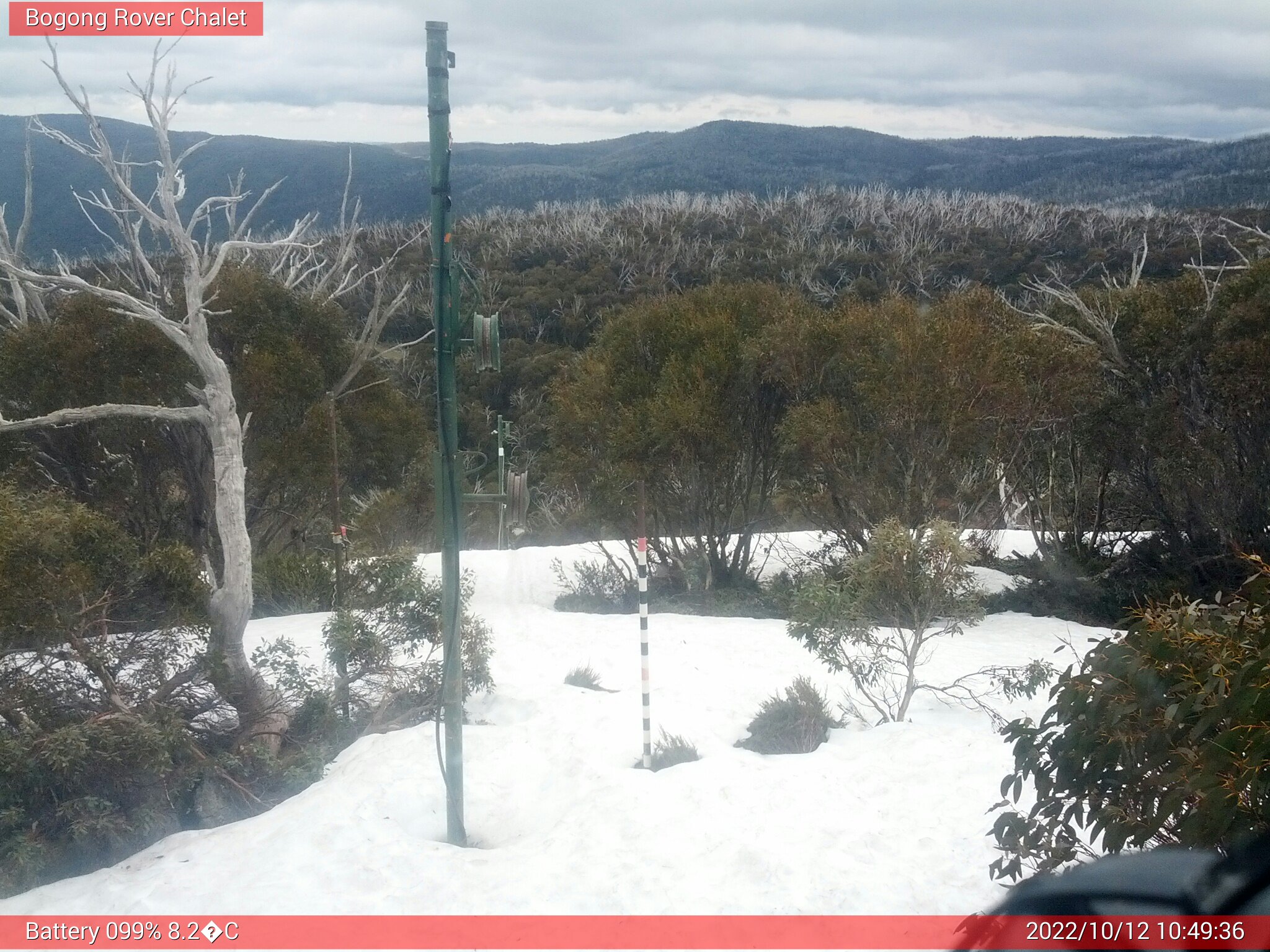 Bogong Web Cam 10:49am Wednesday 12th of October 2022