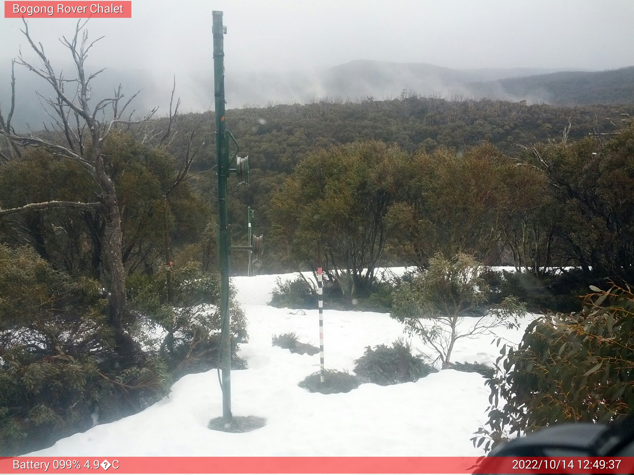 Bogong Web Cam 12:49pm Friday 14th of October 2022