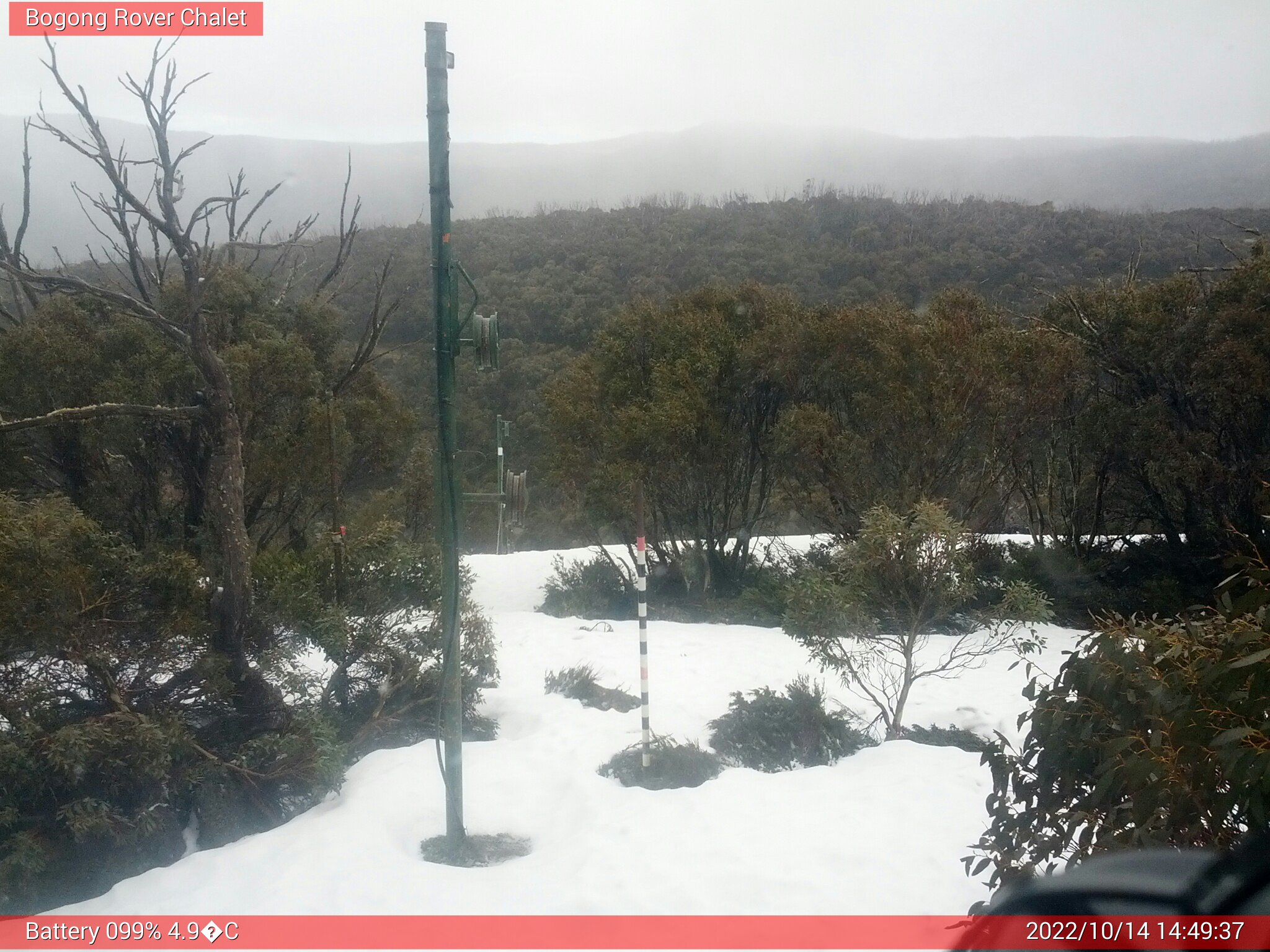 Bogong Web Cam 2:49pm Friday 14th of October 2022