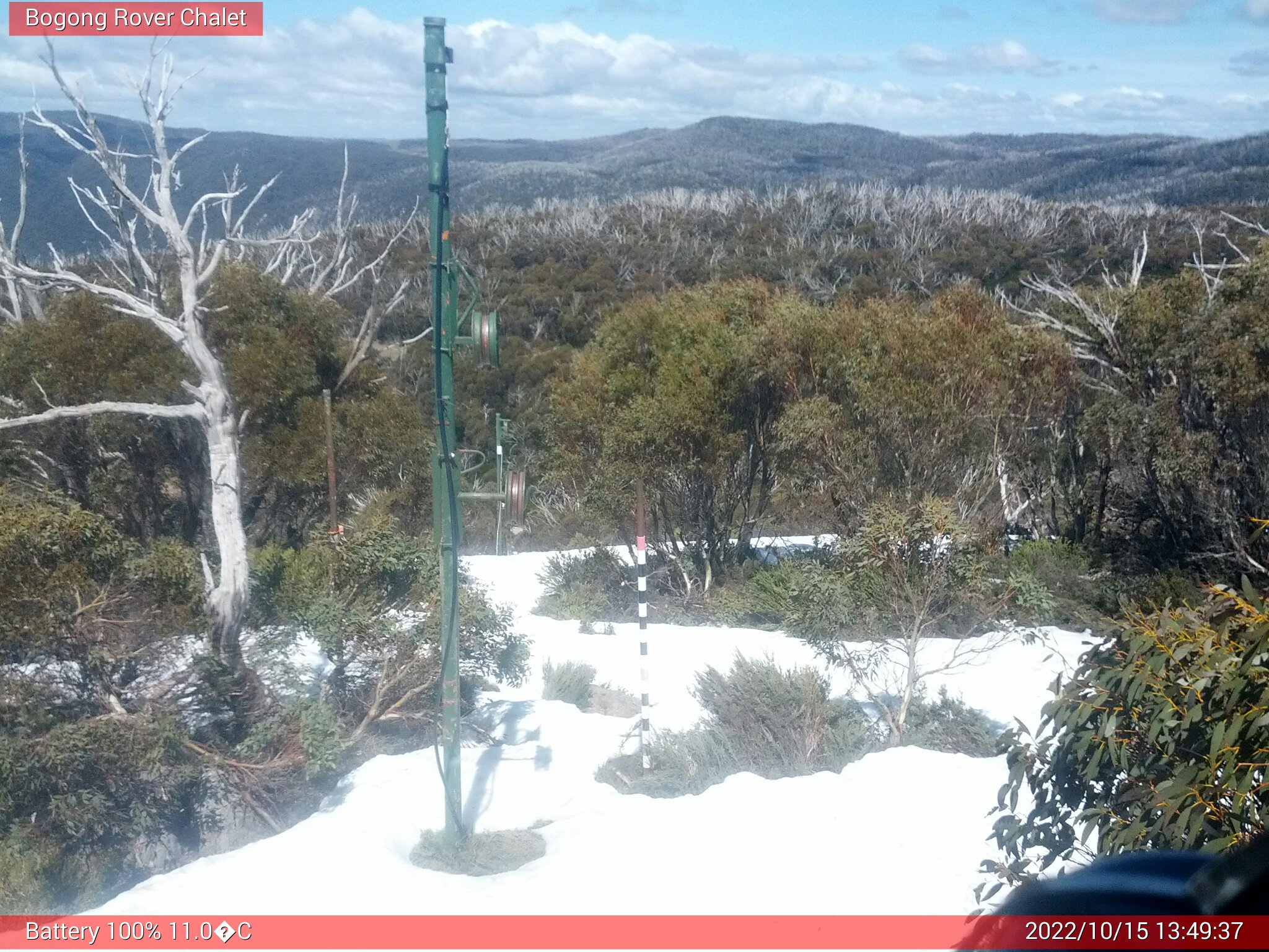 Bogong Web Cam 1:49pm Saturday 15th of October 2022