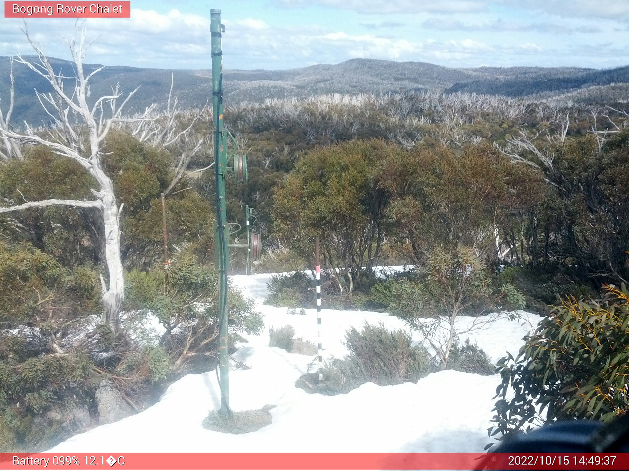 Bogong Web Cam 2:49pm Saturday 15th of October 2022