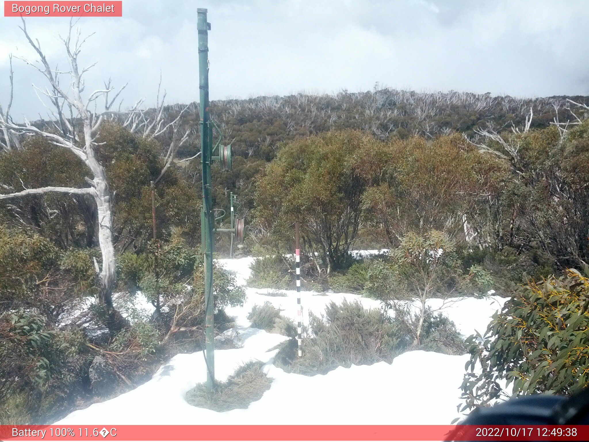 Bogong Web Cam 12:49pm Monday 17th of October 2022