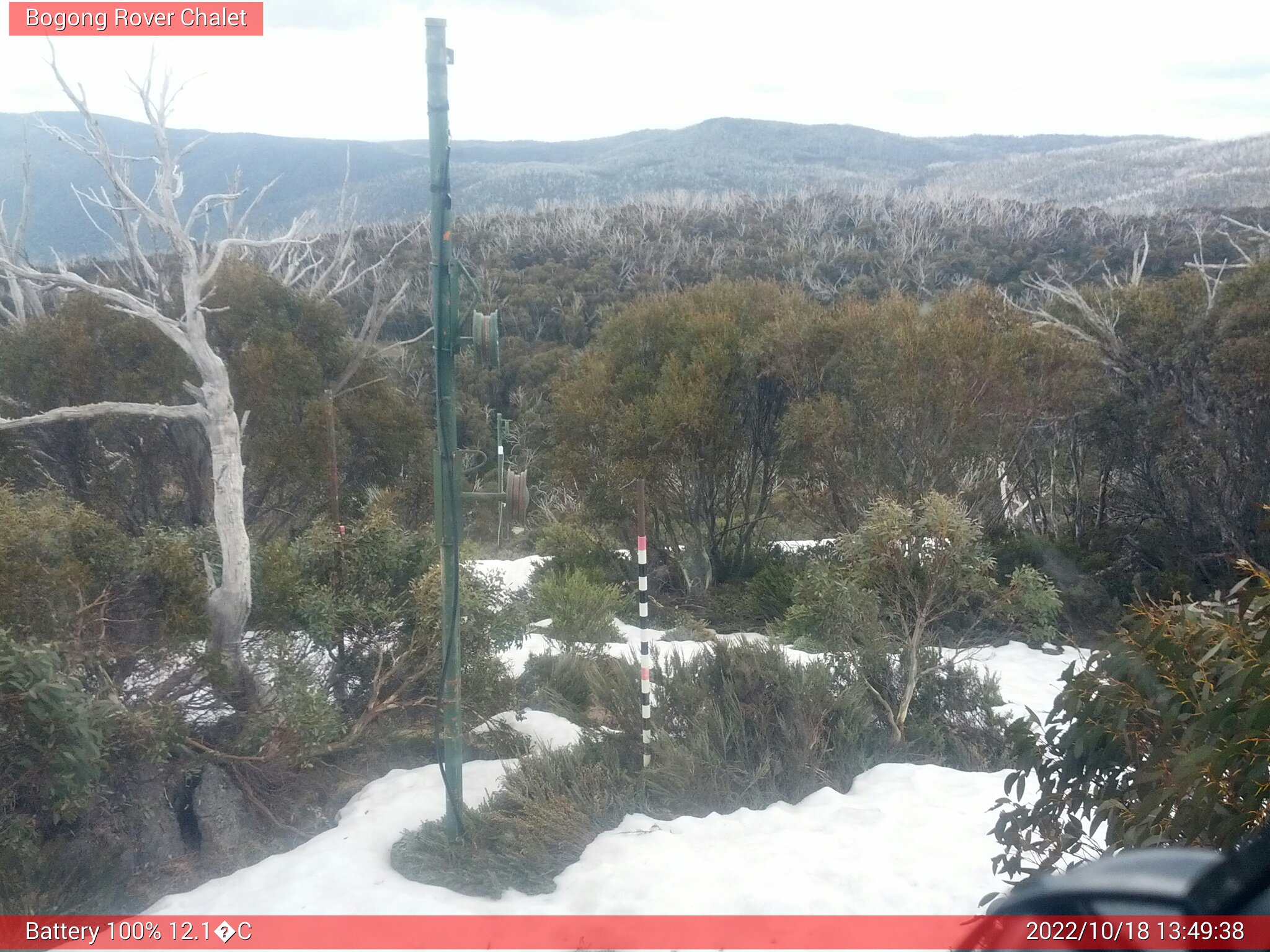 Bogong Web Cam 1:49pm Tuesday 18th of October 2022