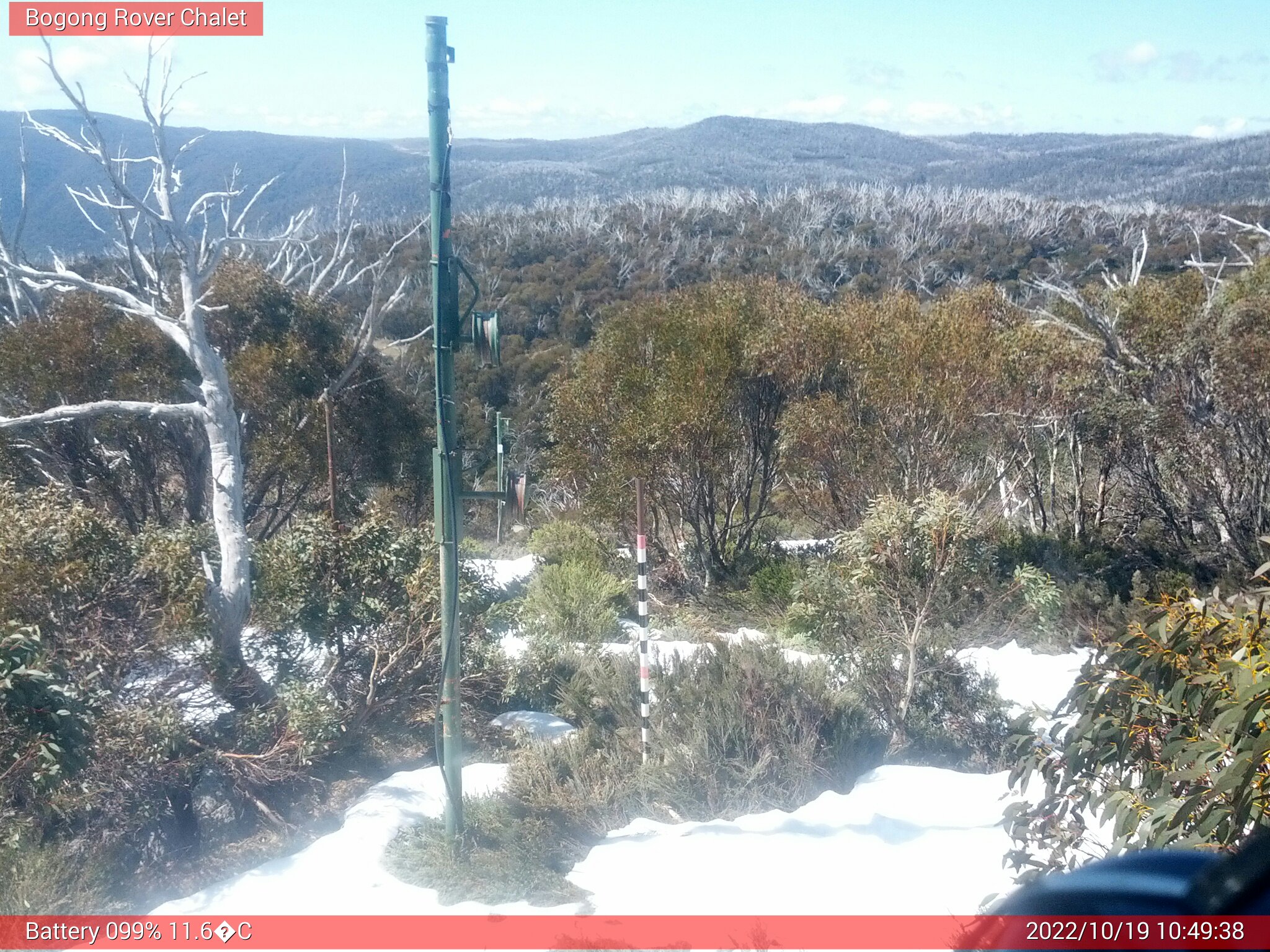 Bogong Web Cam 10:49am Wednesday 19th of October 2022