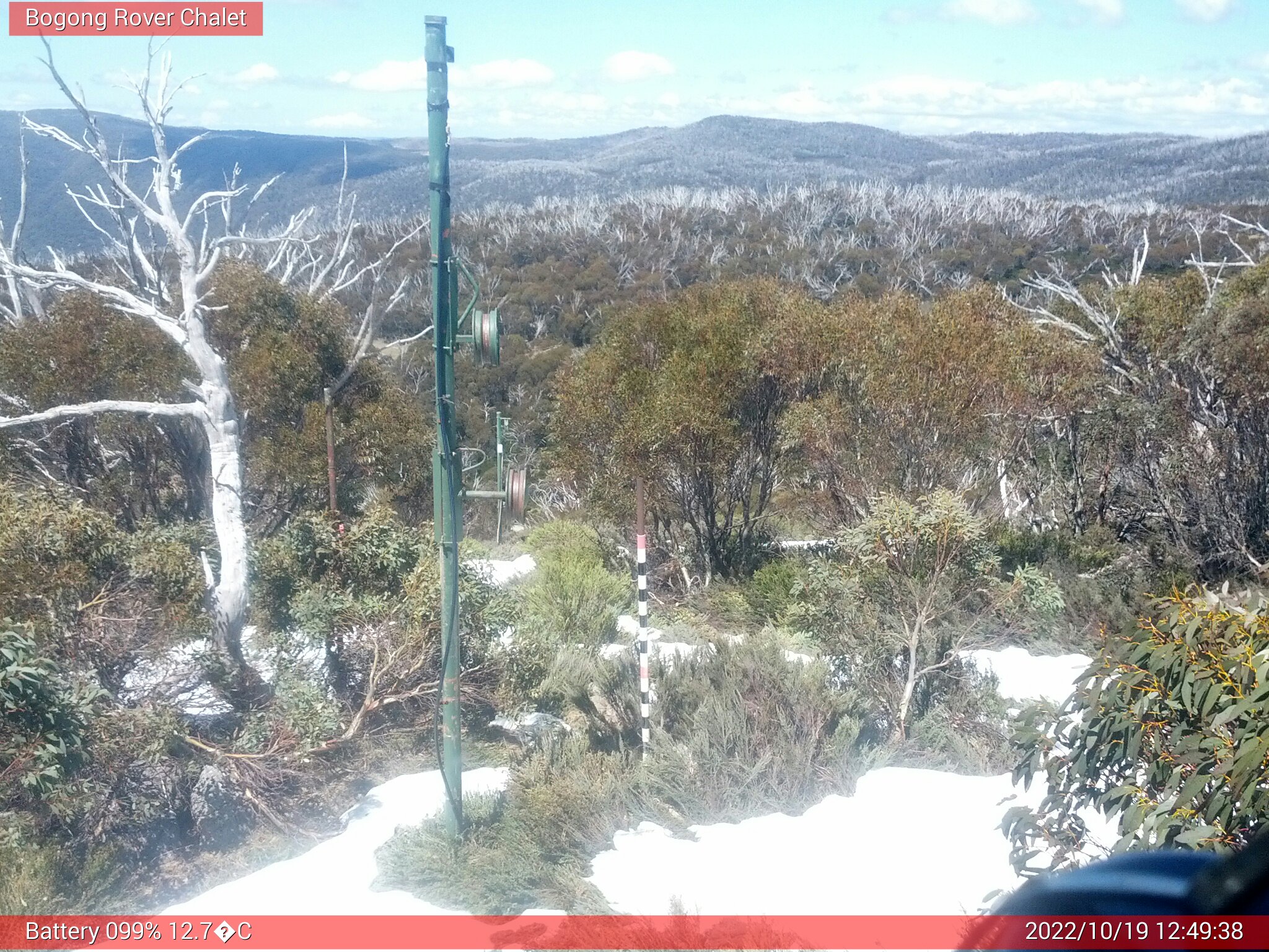 Bogong Web Cam 12:49pm Wednesday 19th of October 2022