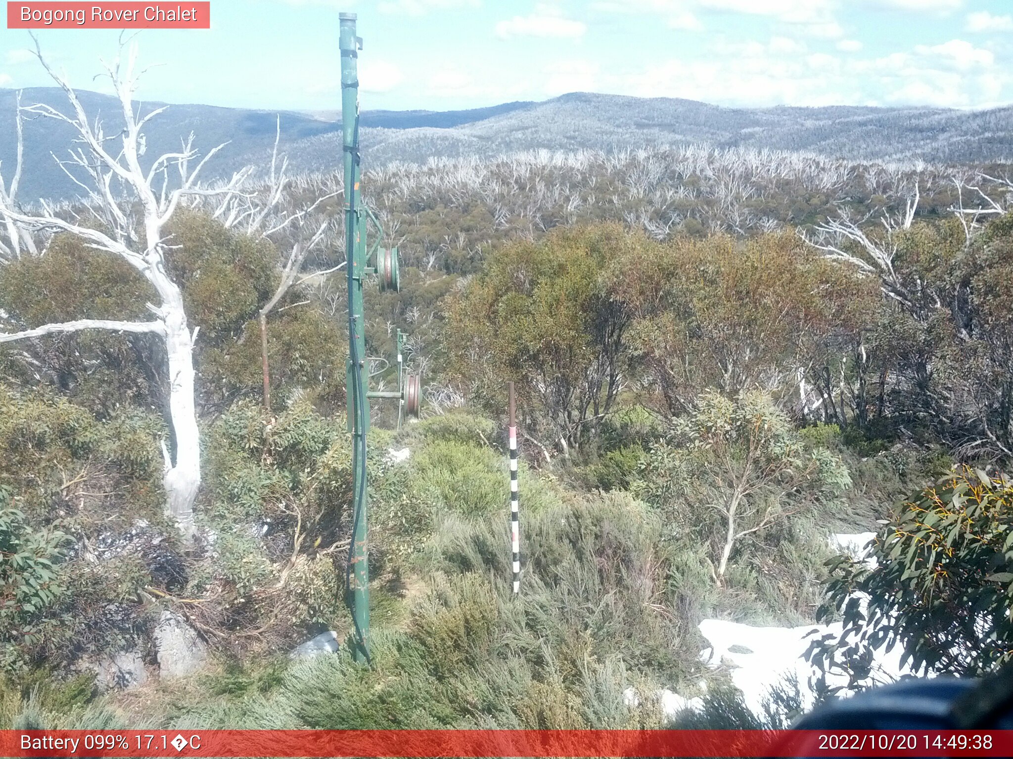 Bogong Web Cam 2:49pm Thursday 20th of October 2022