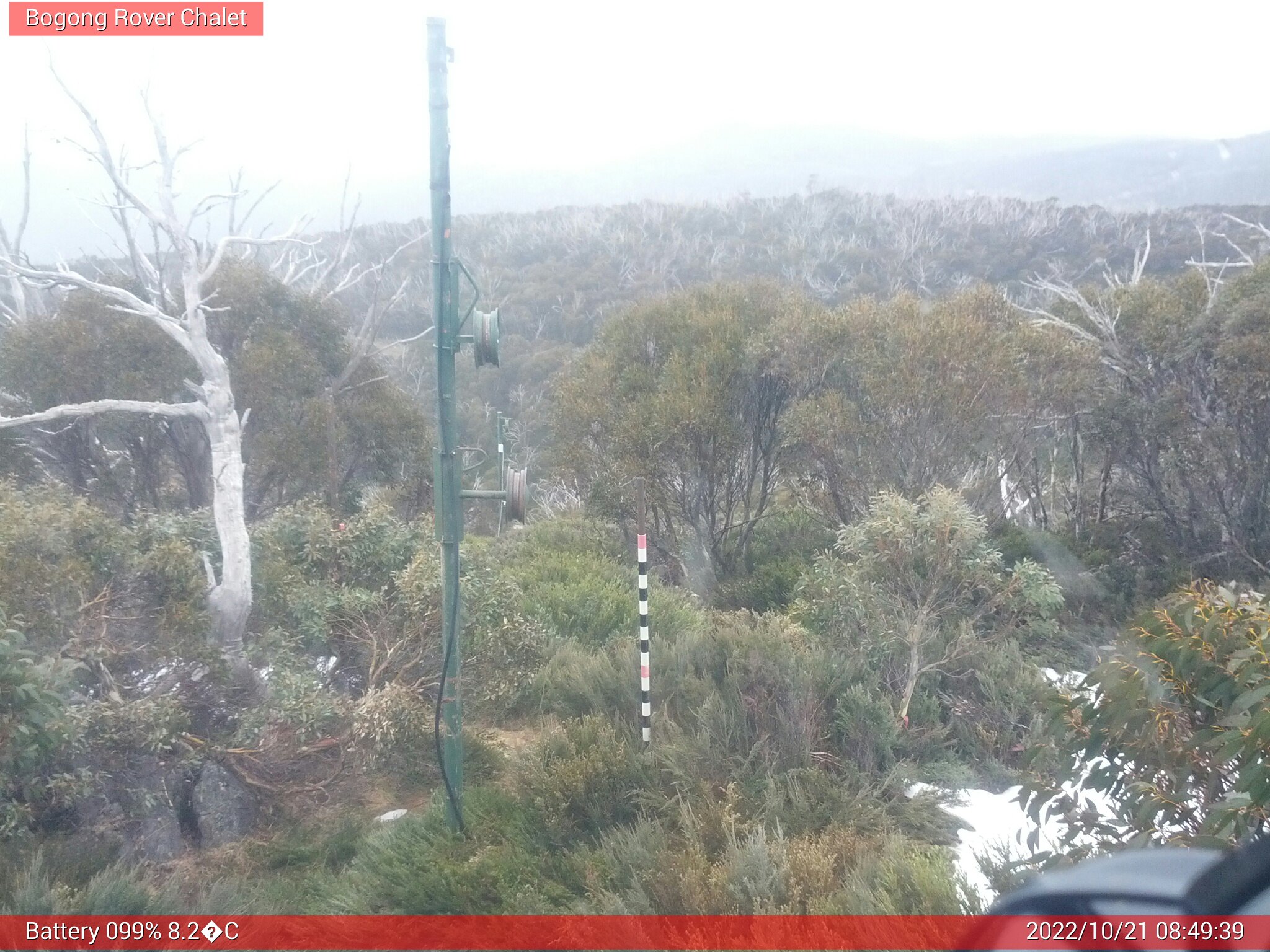 Bogong Web Cam 8:49am Friday 21st of October 2022