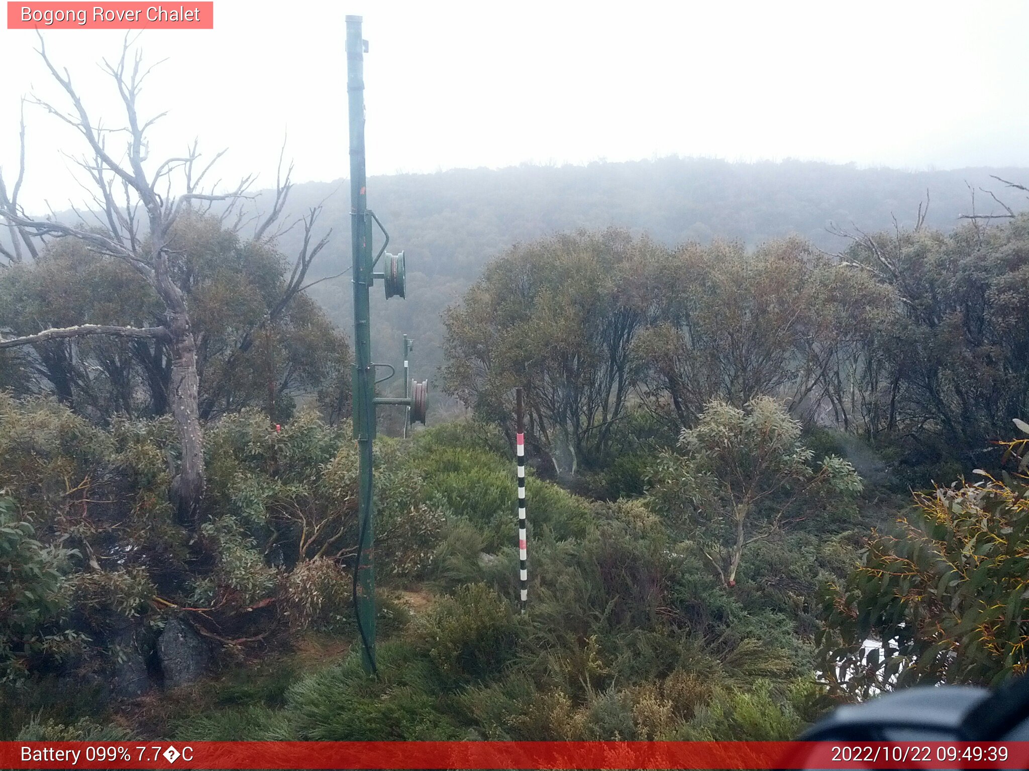 Bogong Web Cam 9:49am Saturday 22nd of October 2022