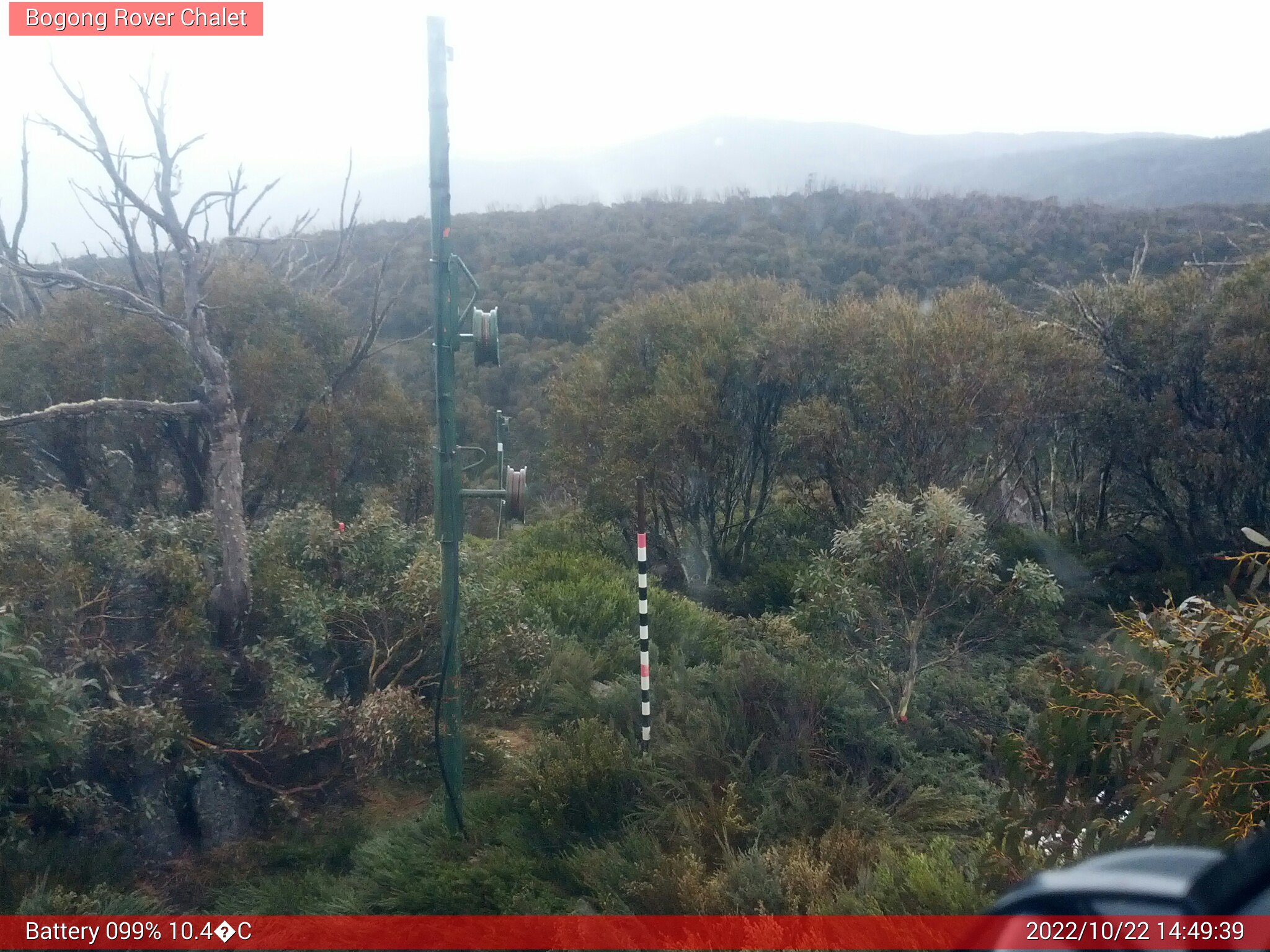 Bogong Web Cam 2:49pm Saturday 22nd of October 2022