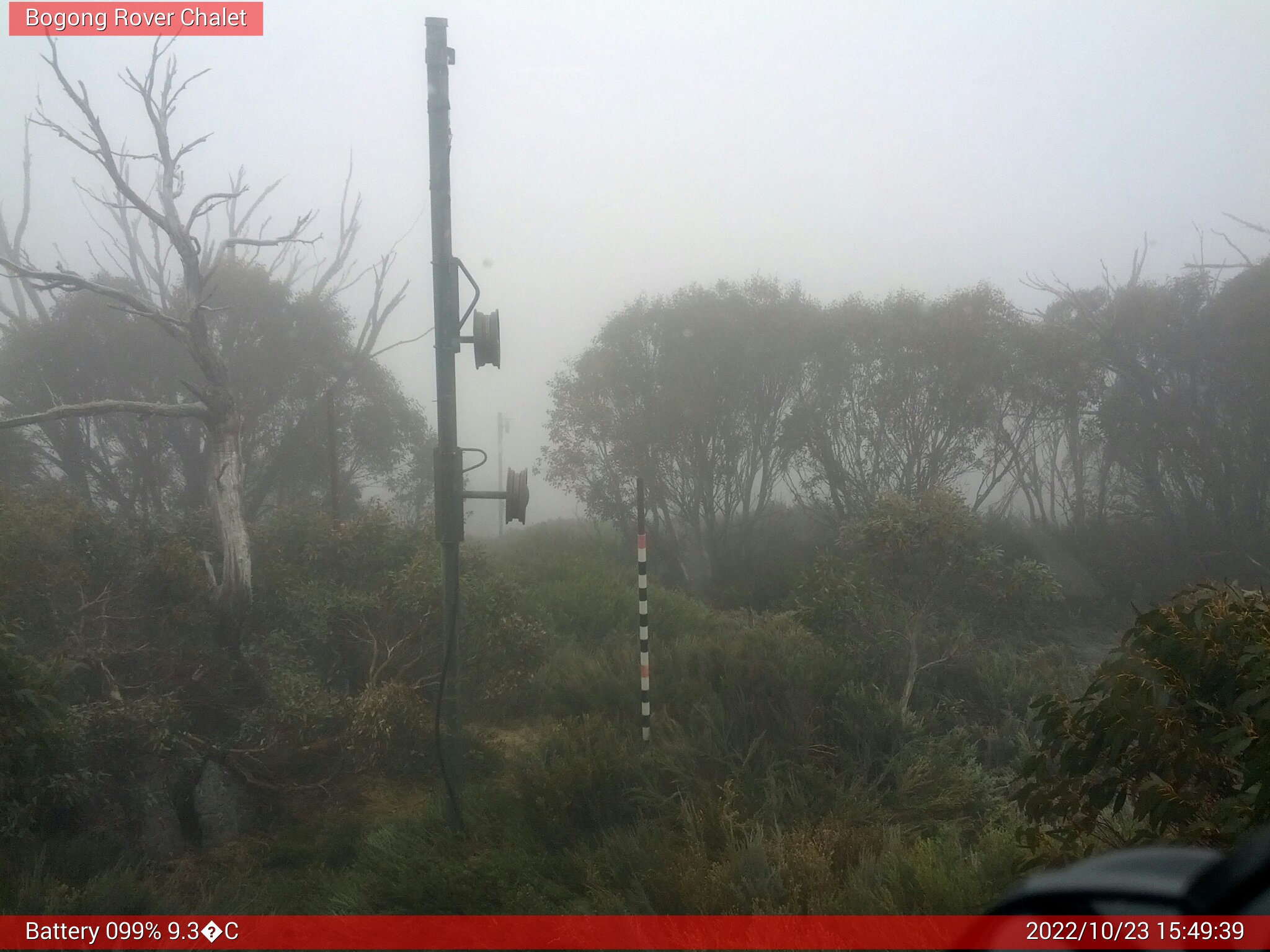 Bogong Web Cam 3:49pm Sunday 23rd of October 2022