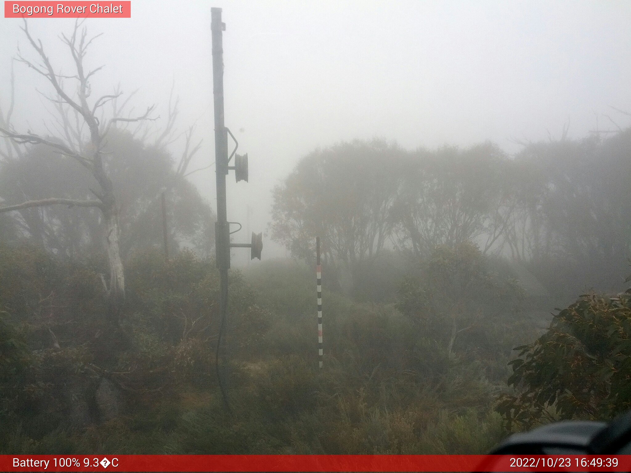 Bogong Web Cam 4:49pm Sunday 23rd of October 2022