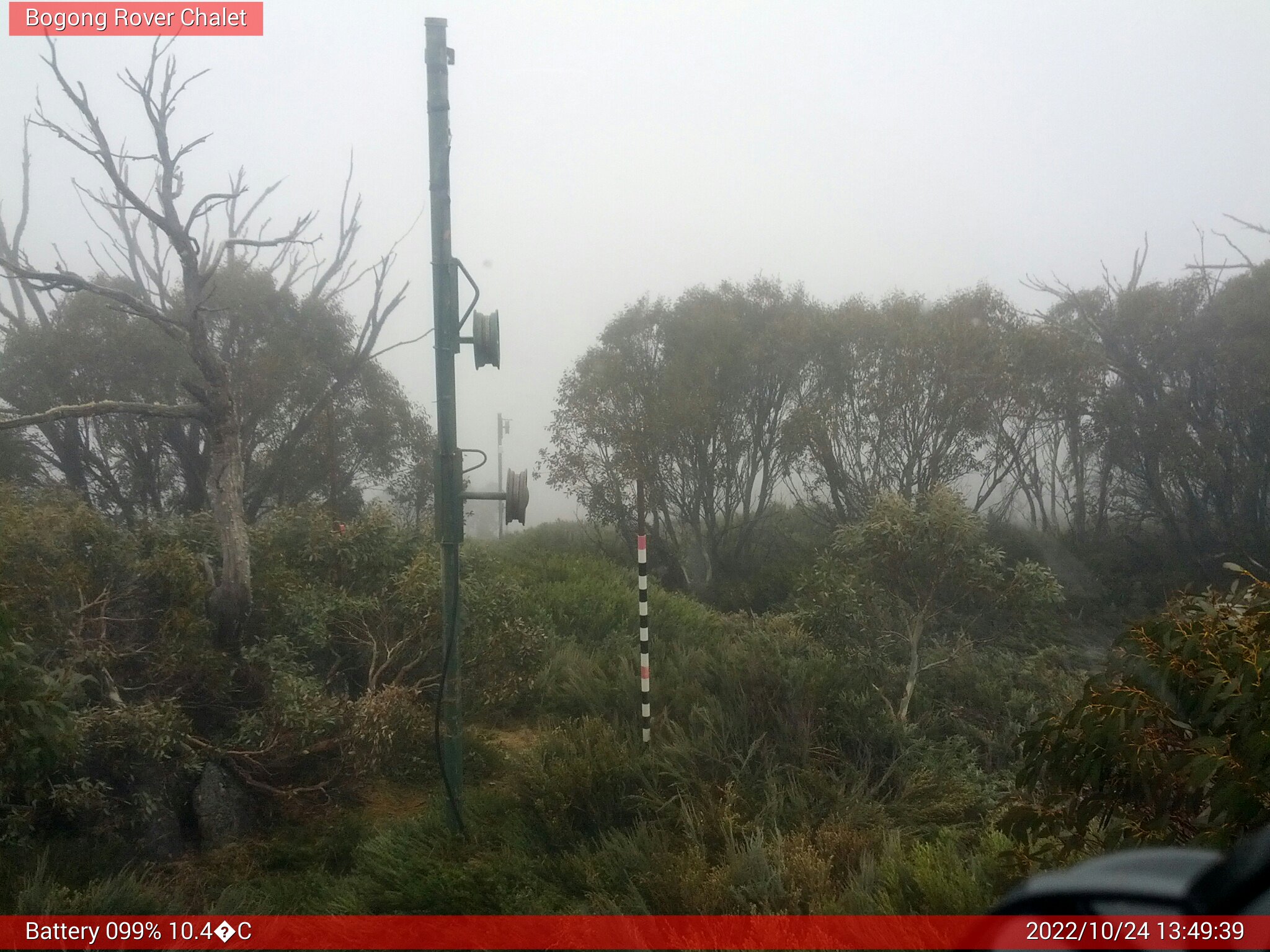 Bogong Web Cam 1:49pm Monday 24th of October 2022