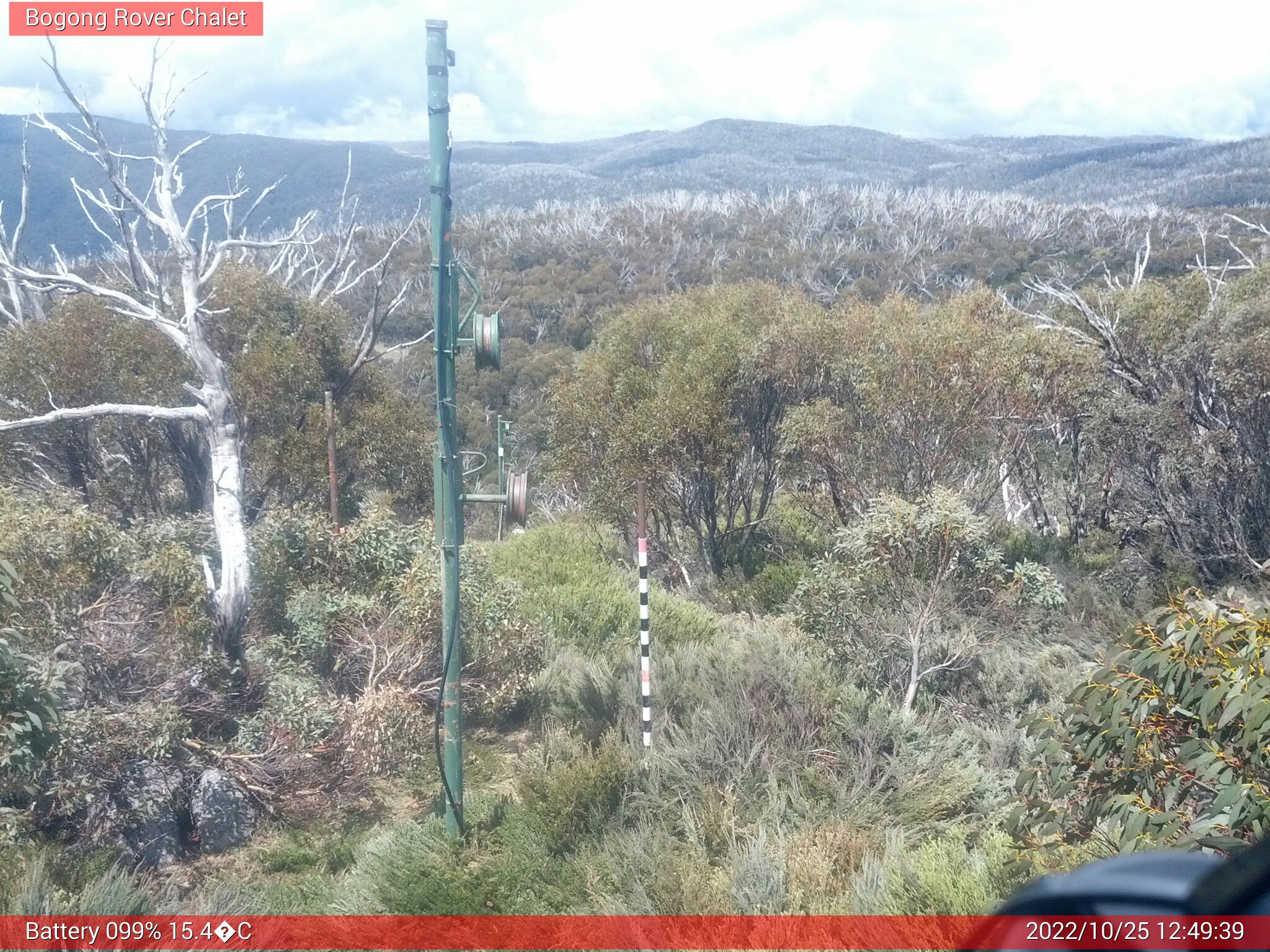 Bogong Web Cam 12:49pm Tuesday 25th of October 2022