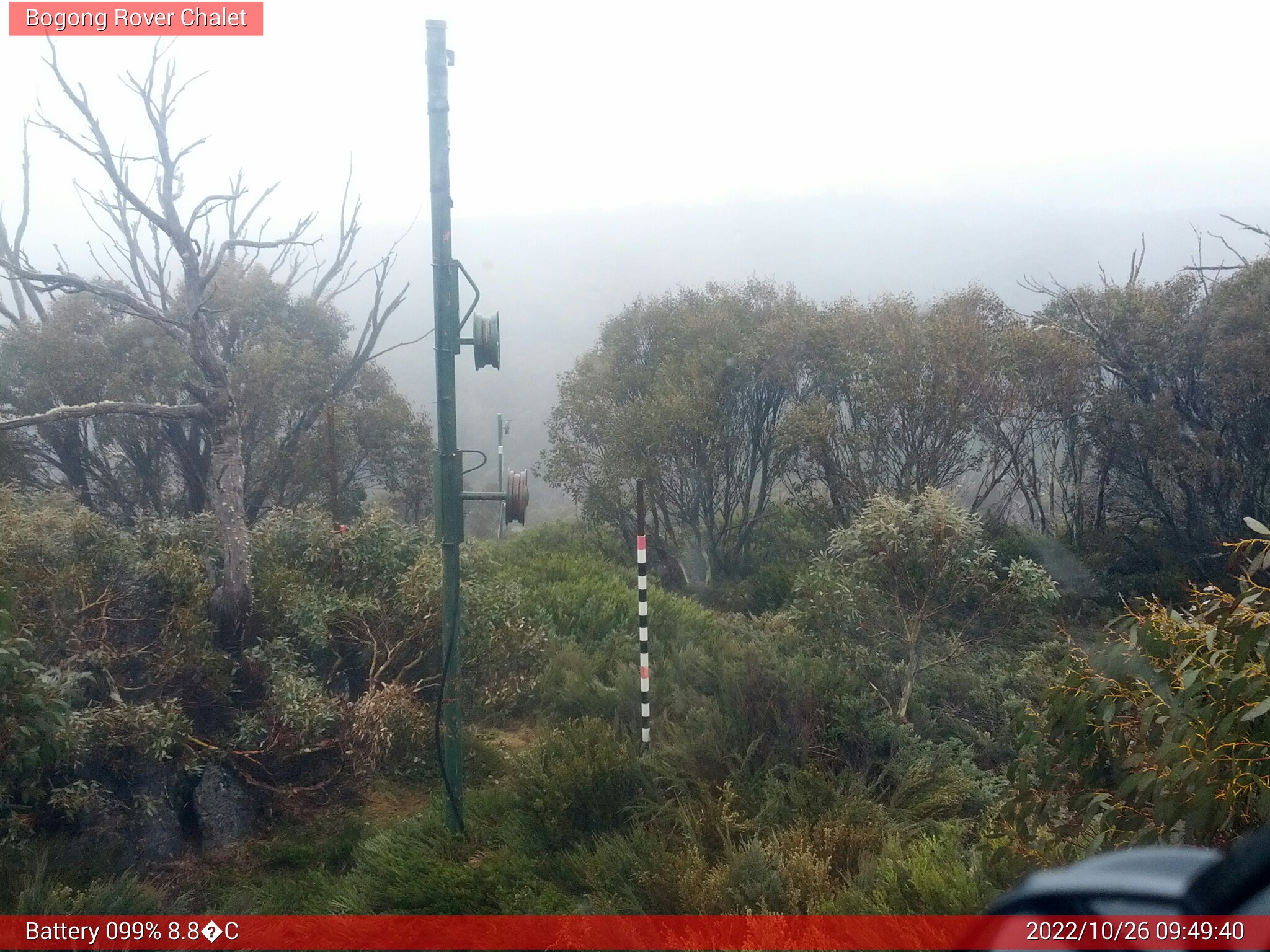 Bogong Web Cam 9:49am Wednesday 26th of October 2022