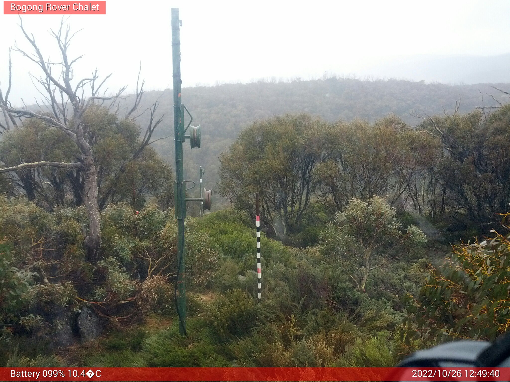 Bogong Web Cam 12:49pm Wednesday 26th of October 2022