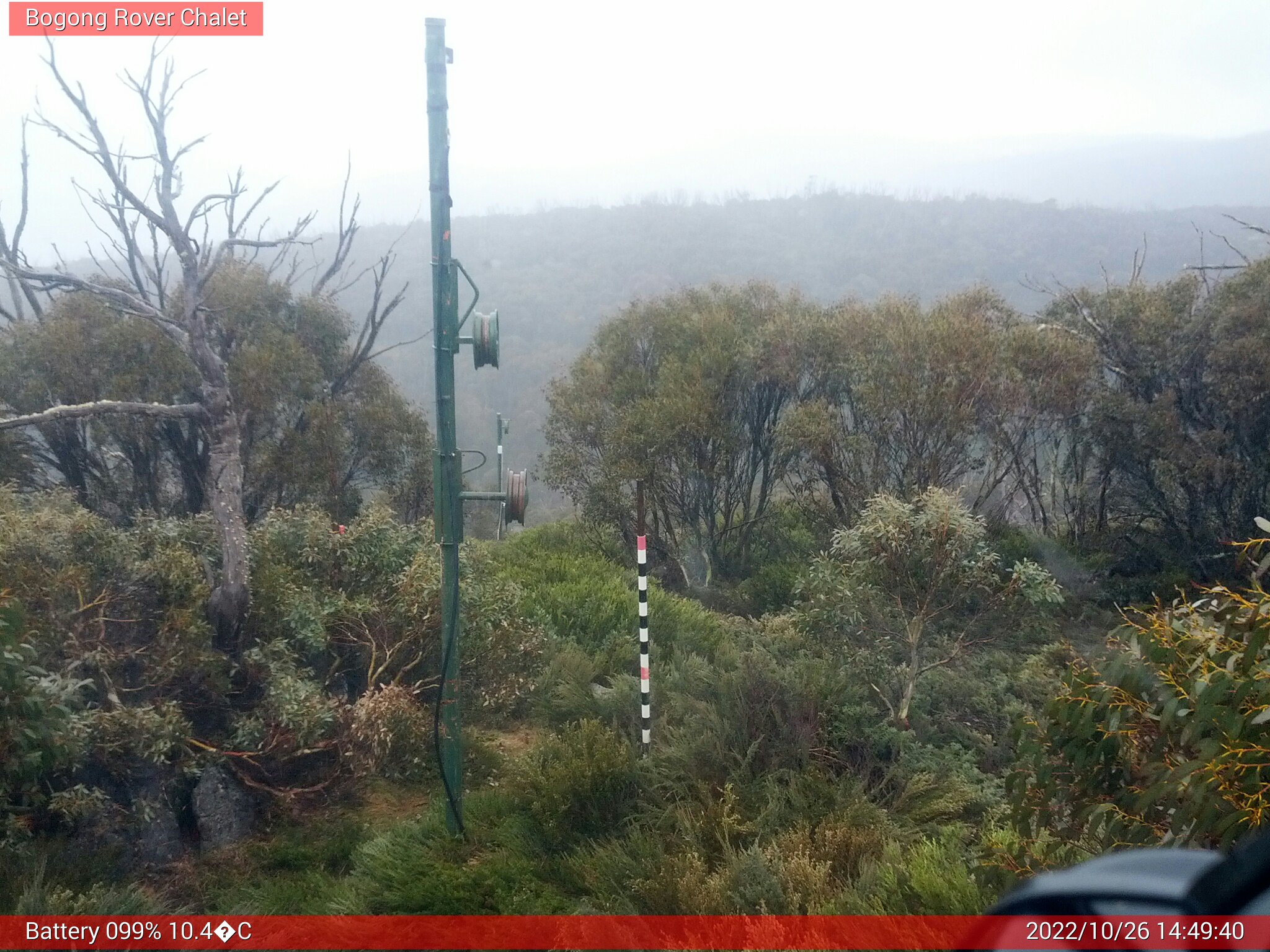 Bogong Web Cam 2:49pm Wednesday 26th of October 2022