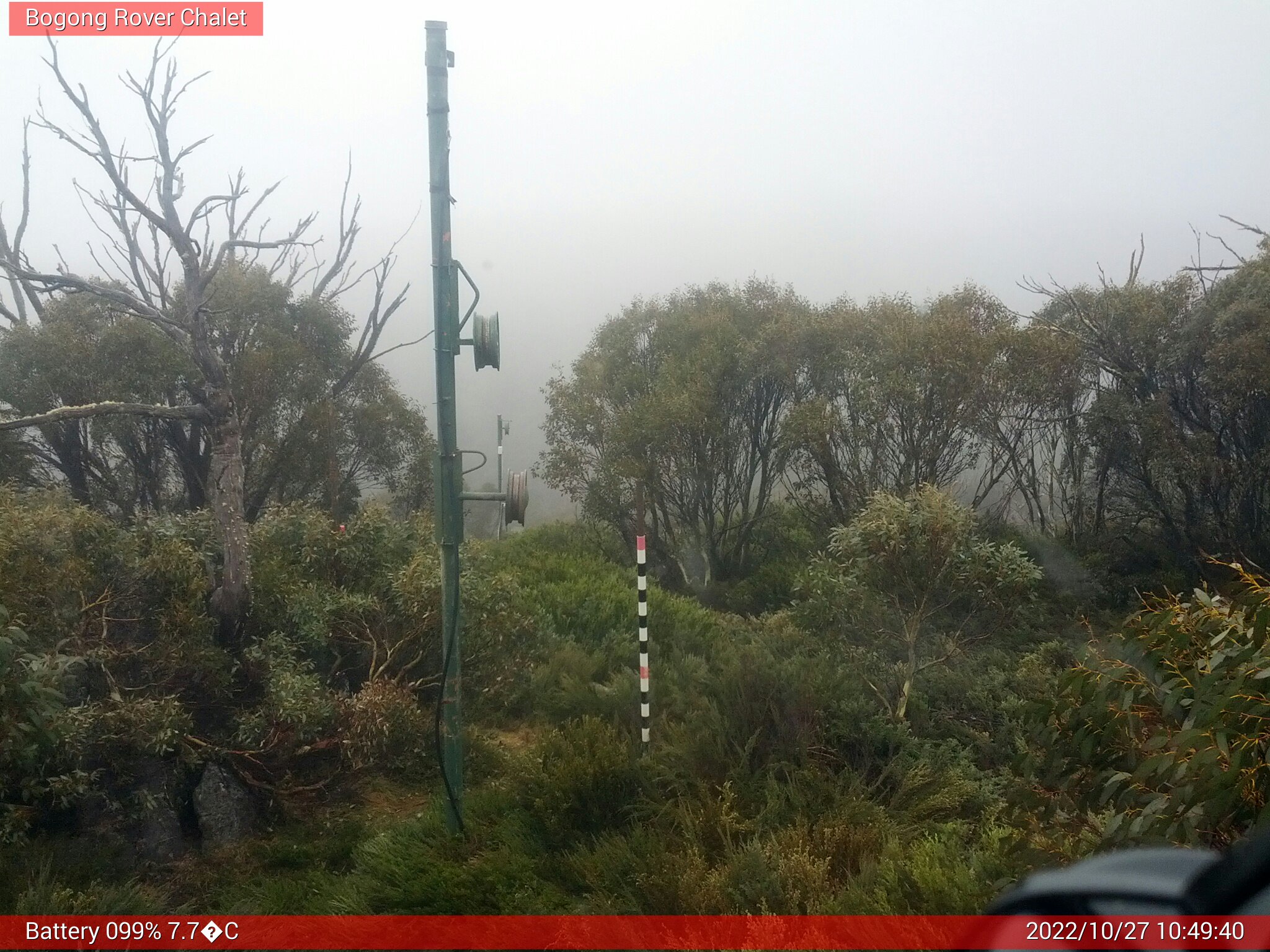 Bogong Web Cam 10:49am Thursday 27th of October 2022