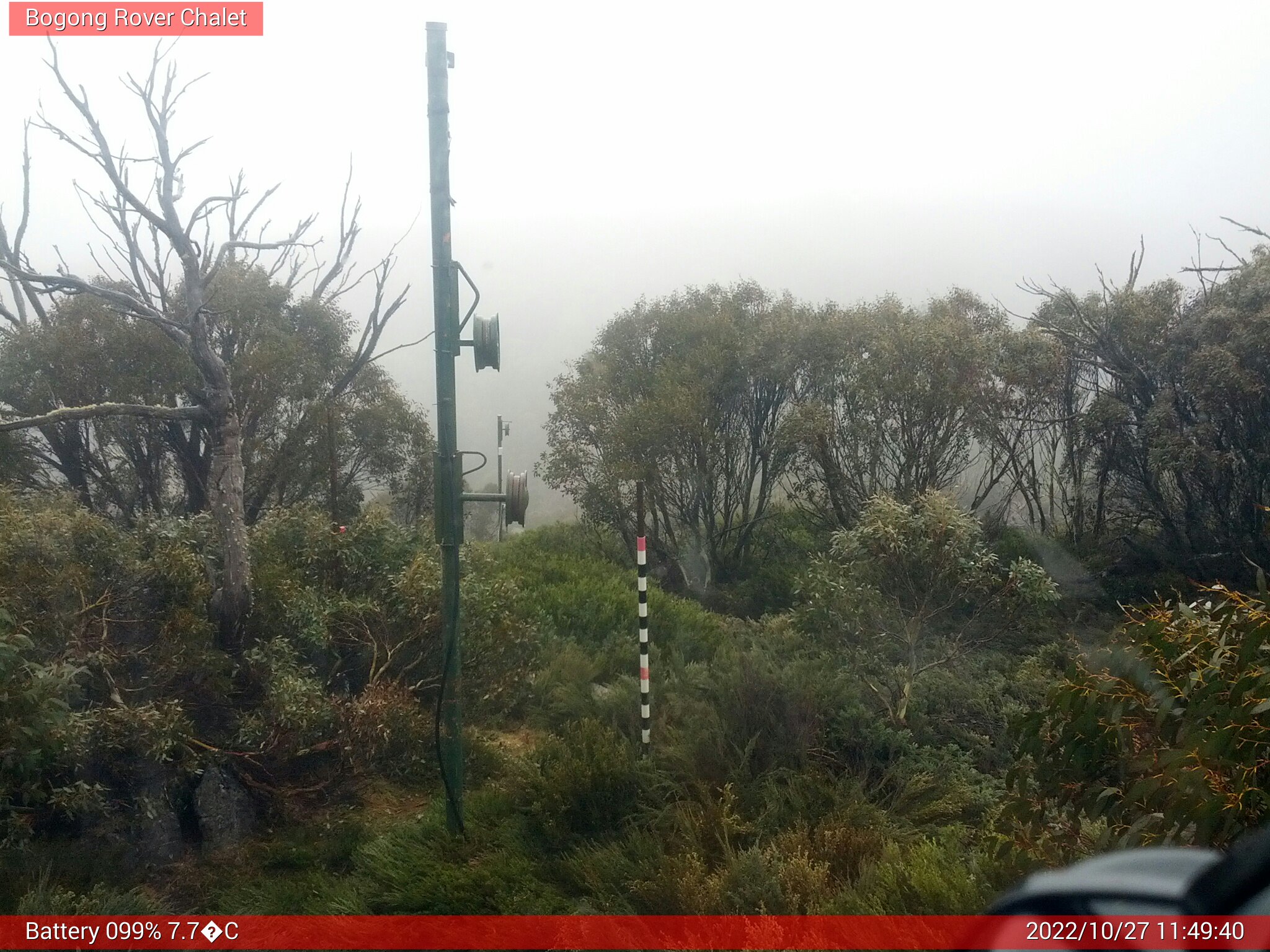 Bogong Web Cam 11:49am Thursday 27th of October 2022