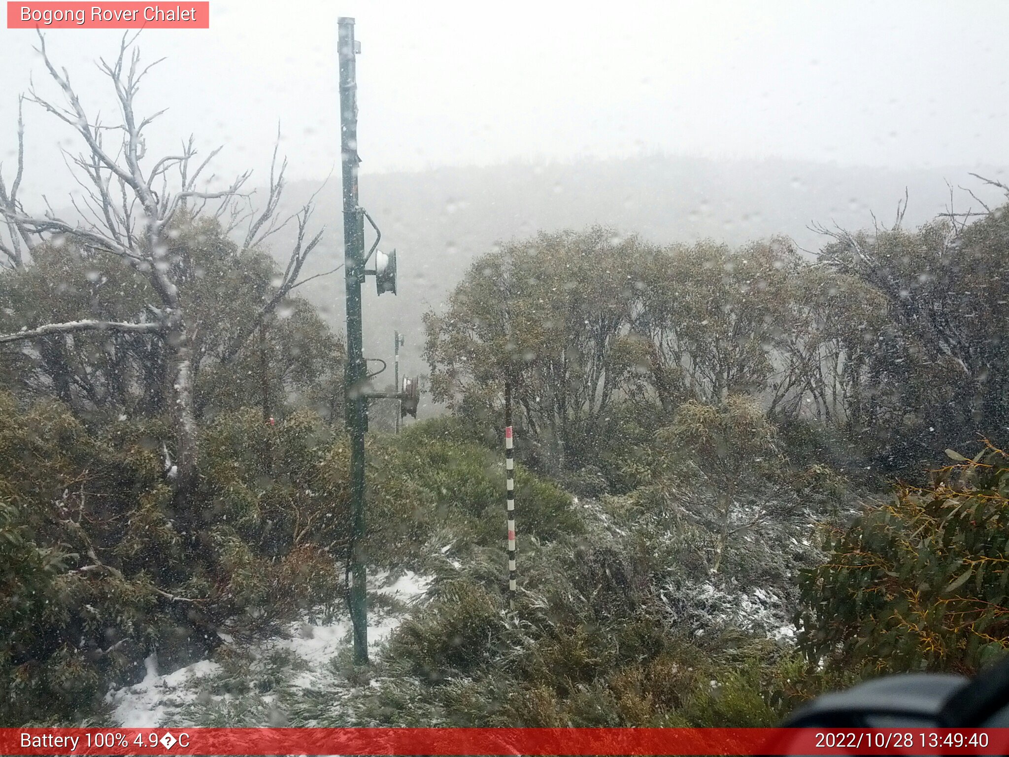 Bogong Web Cam 1:49pm Friday 28th of October 2022