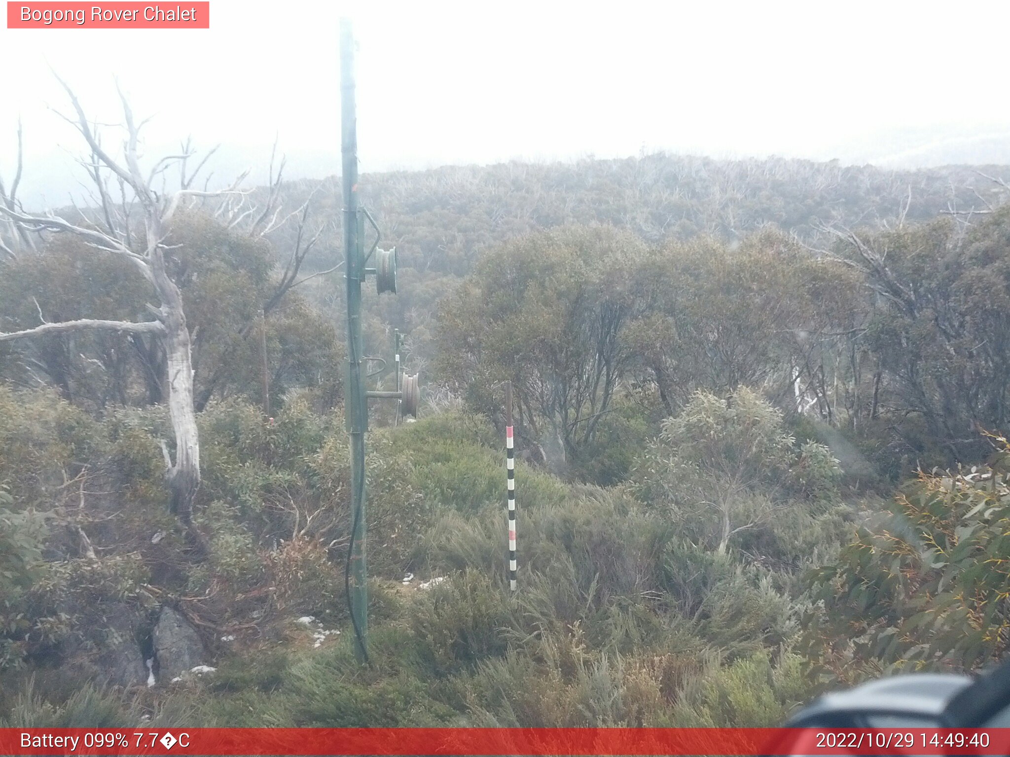 Bogong Web Cam 2:49pm Saturday 29th of October 2022