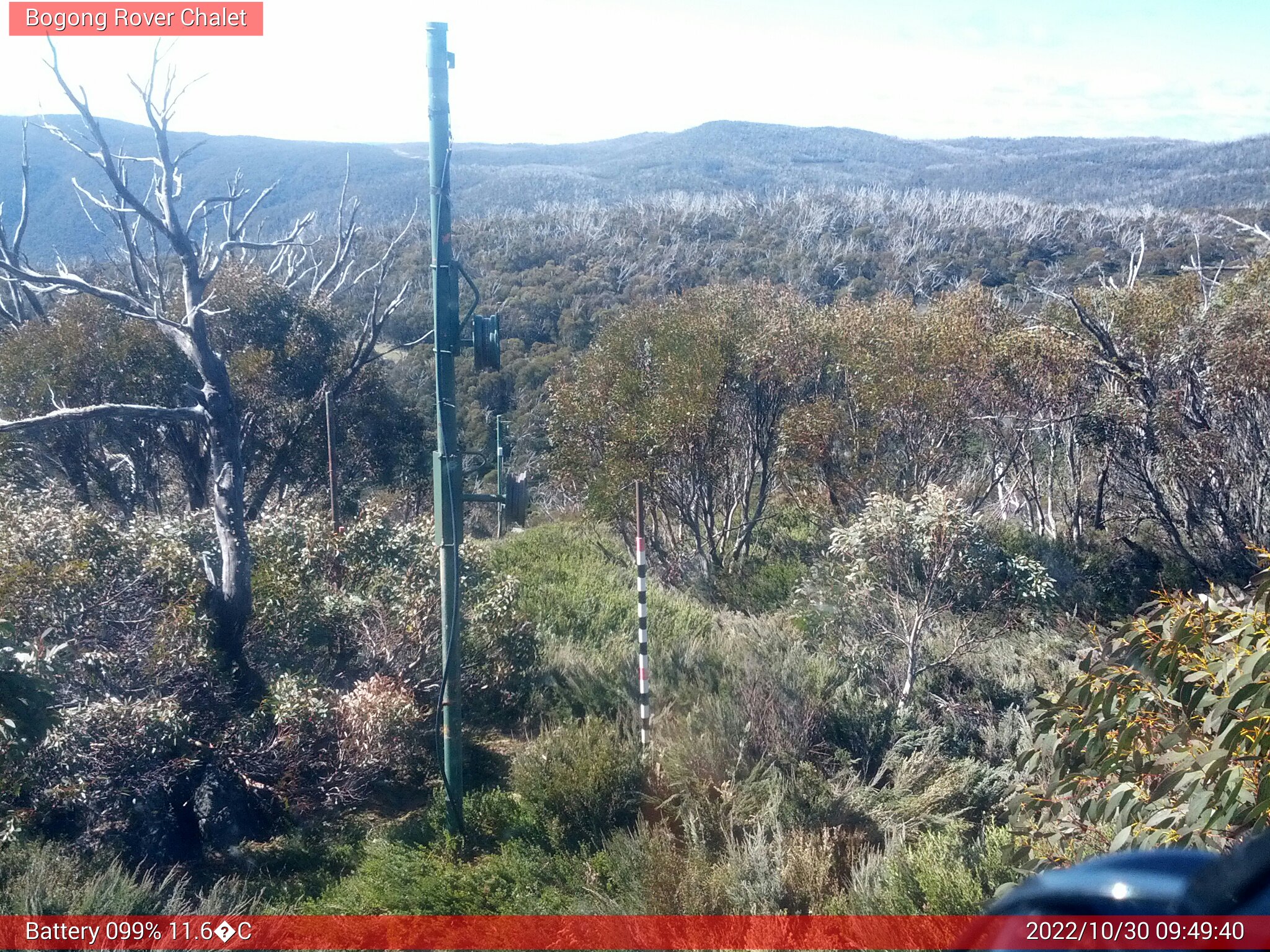 Bogong Web Cam 9:49am Sunday 30th of October 2022