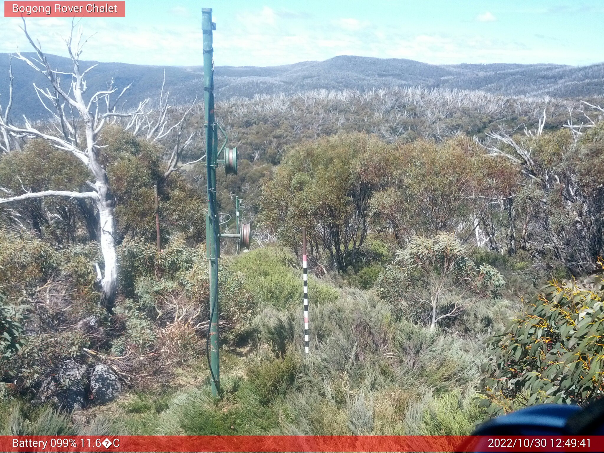 Bogong Web Cam 12:49pm Sunday 30th of October 2022