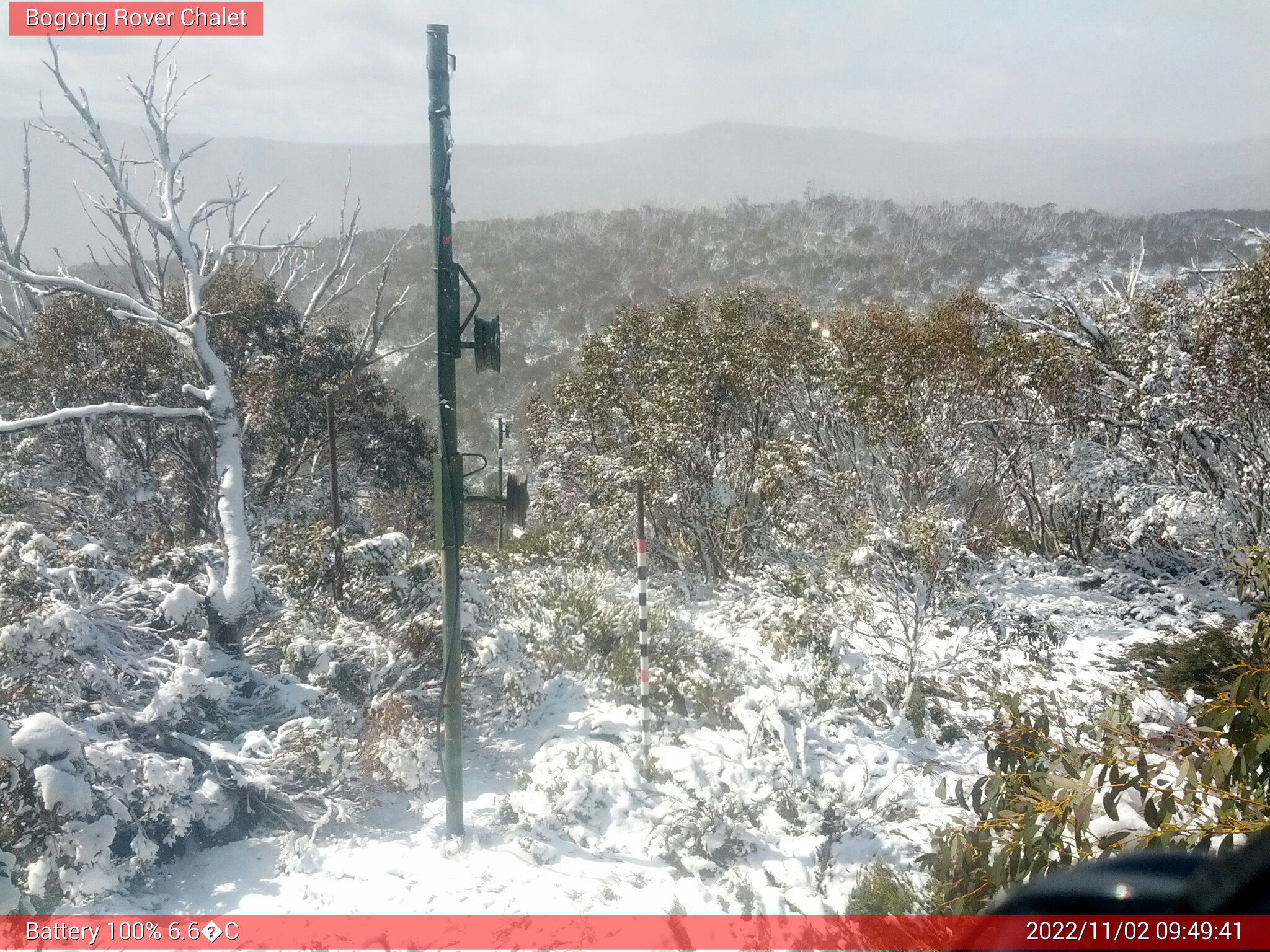 Bogong Web Cam 9:49am Wednesday 2nd of November 2022