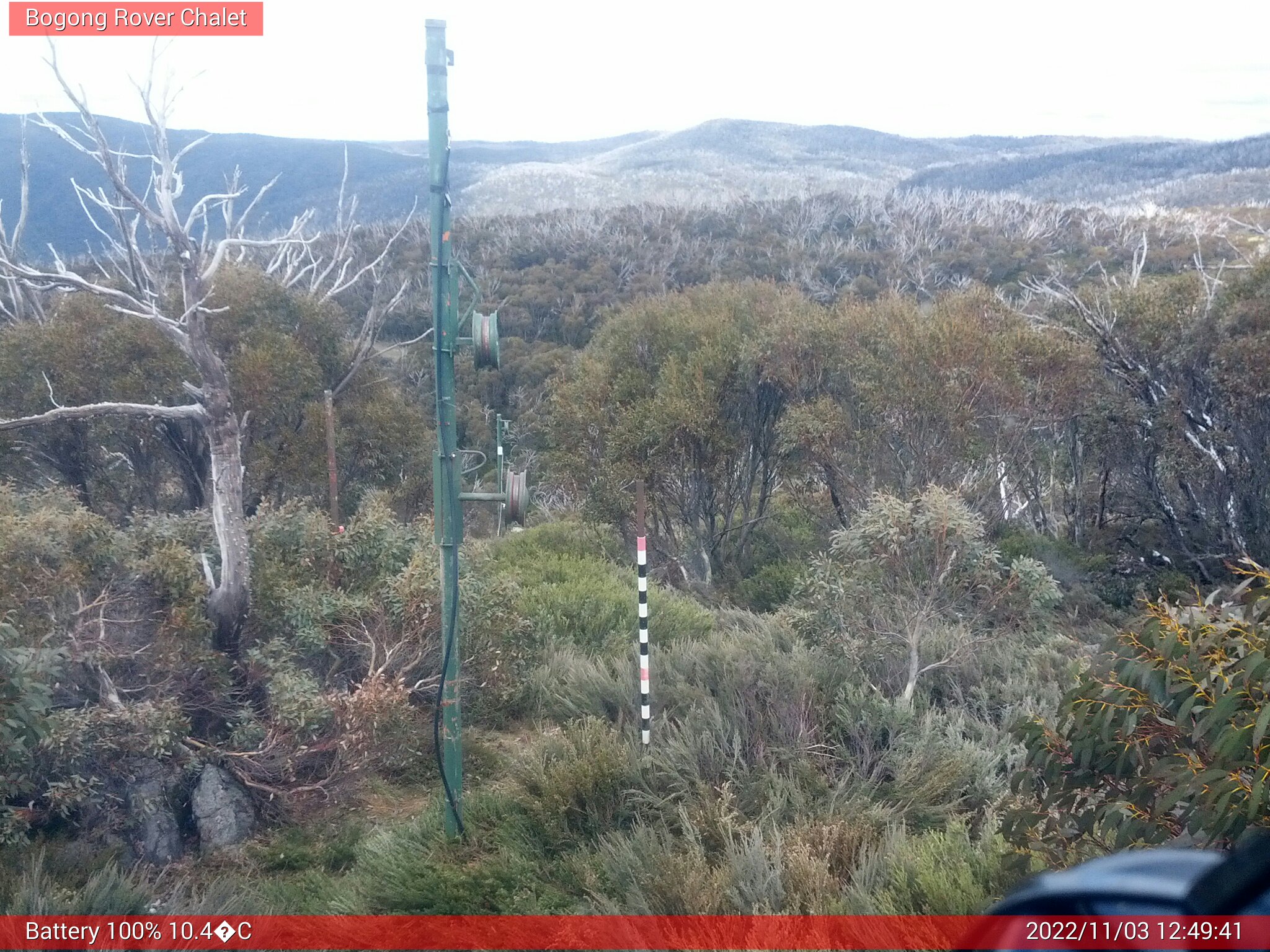 Bogong Web Cam 12:49pm Thursday 3rd of November 2022