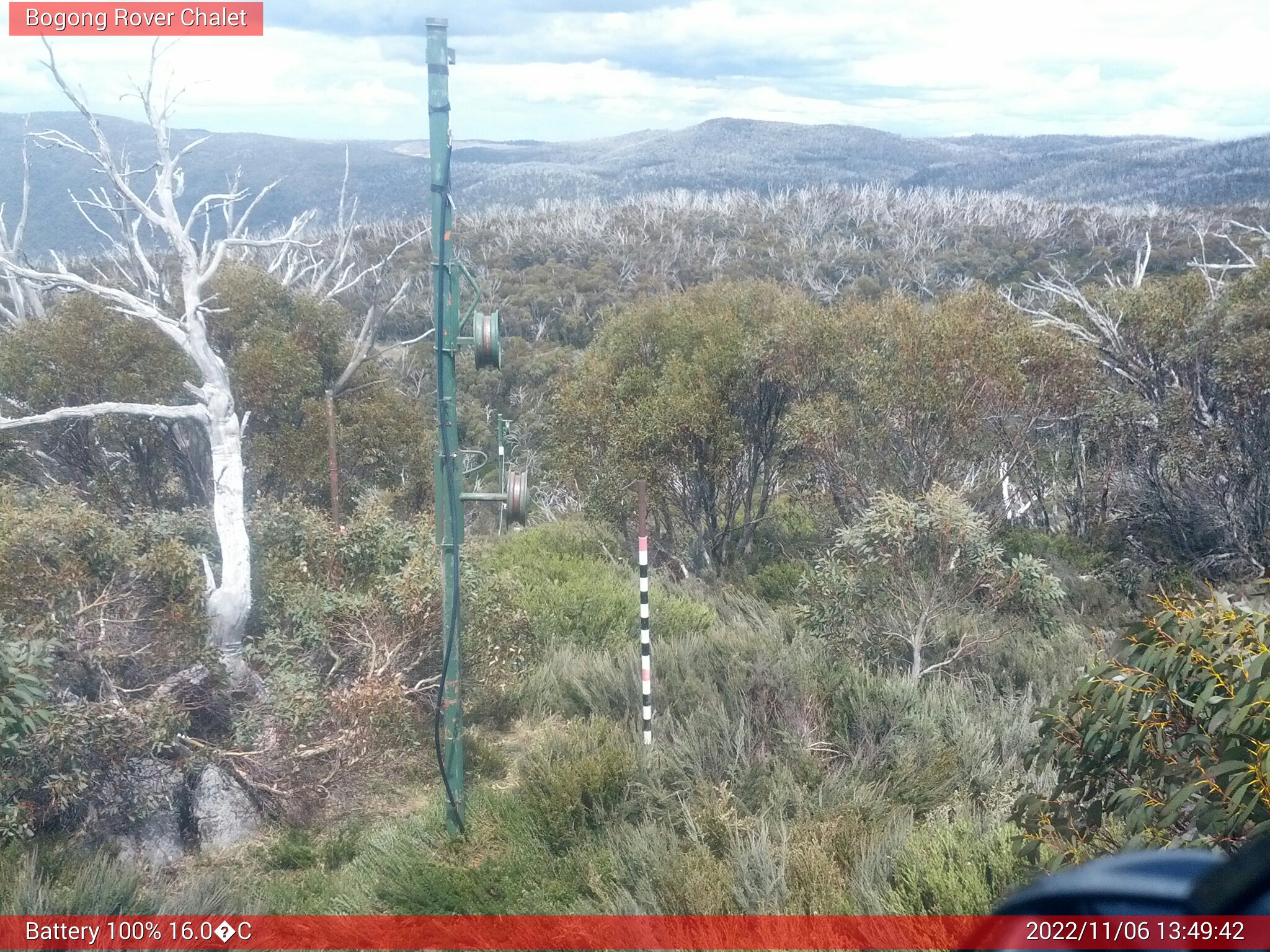 Bogong Web Cam 1:49pm Sunday 6th of November 2022