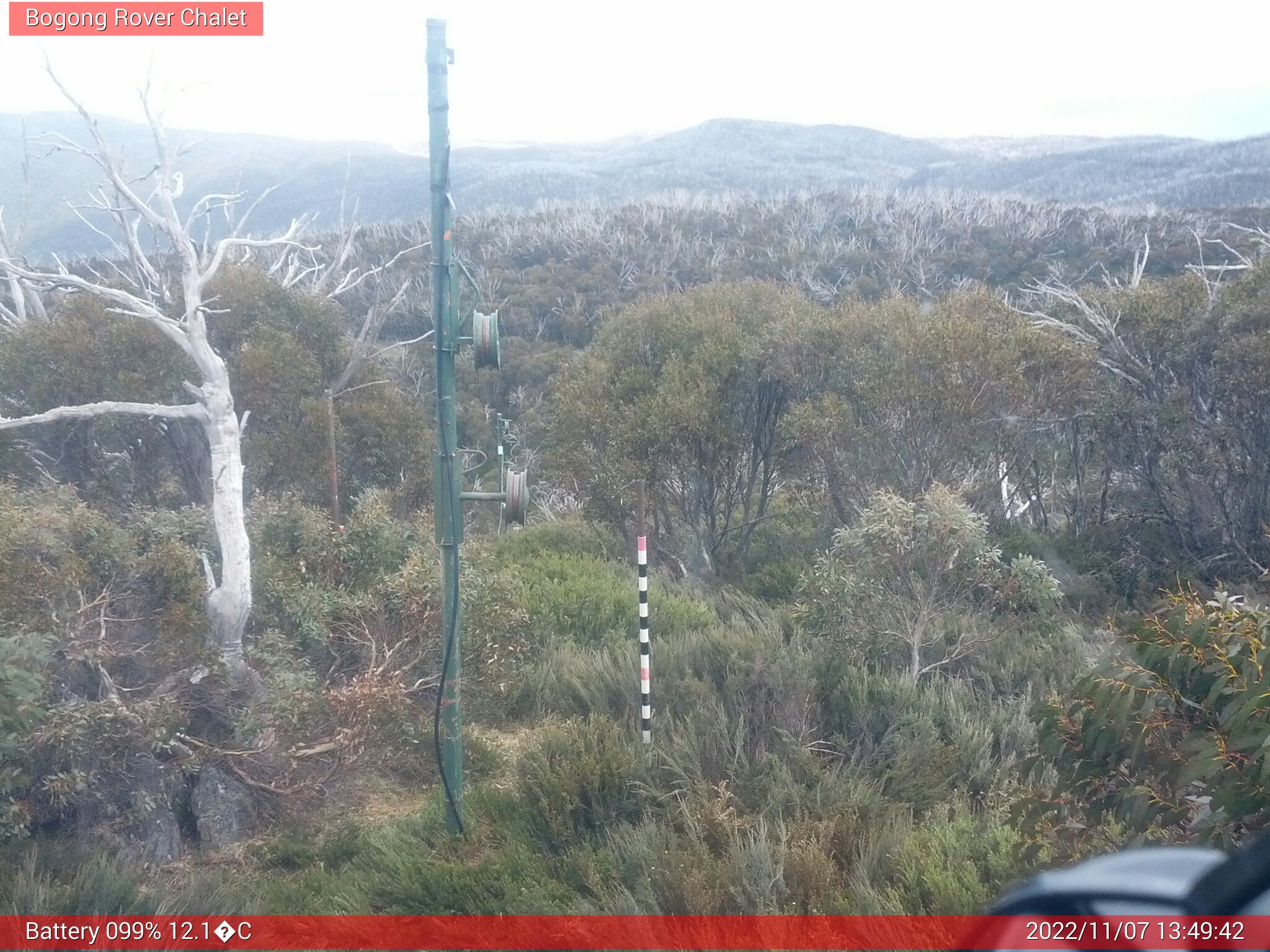 Bogong Web Cam 1:49pm Monday 7th of November 2022