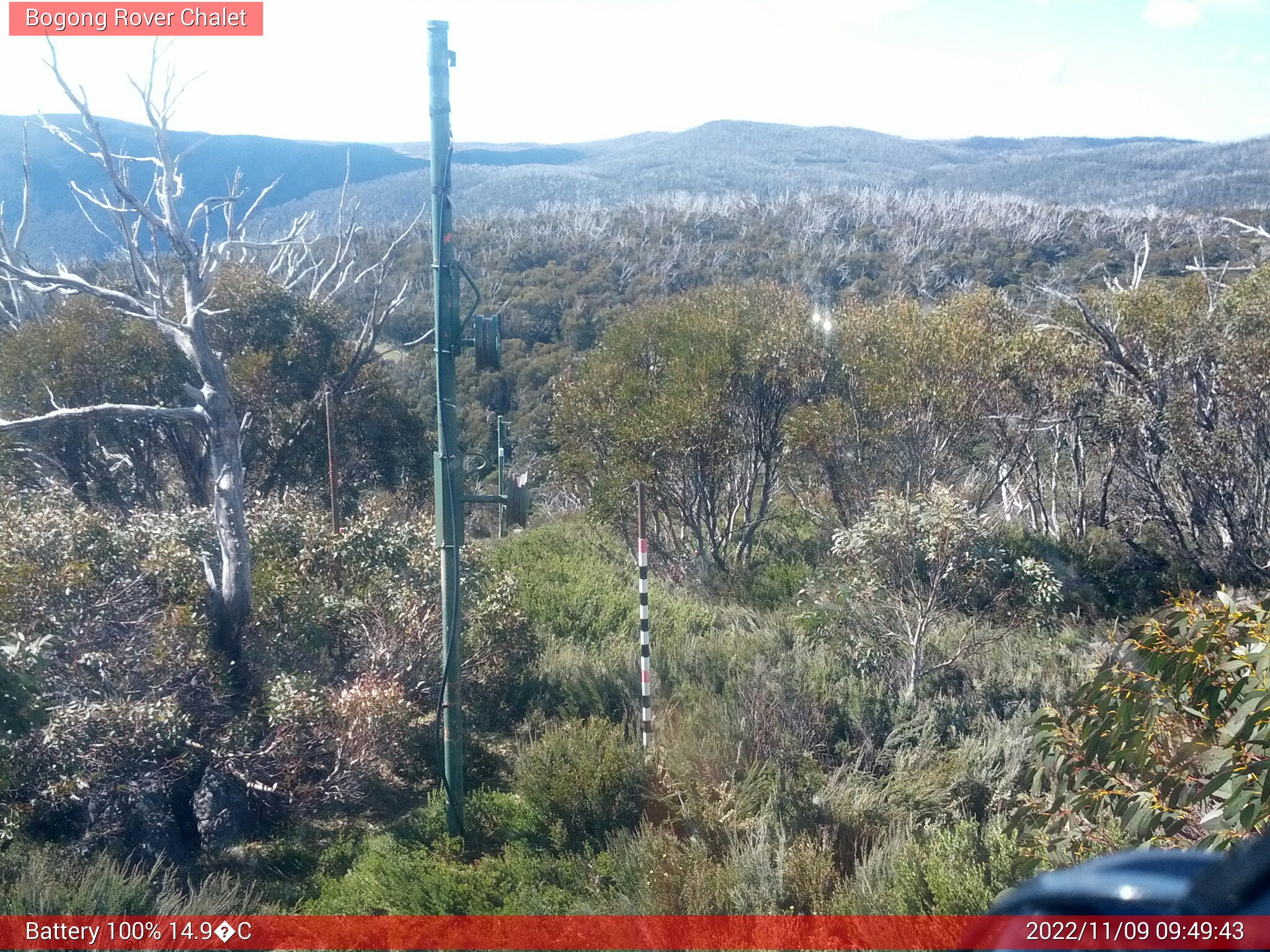 Bogong Web Cam 9:49am Wednesday 9th of November 2022