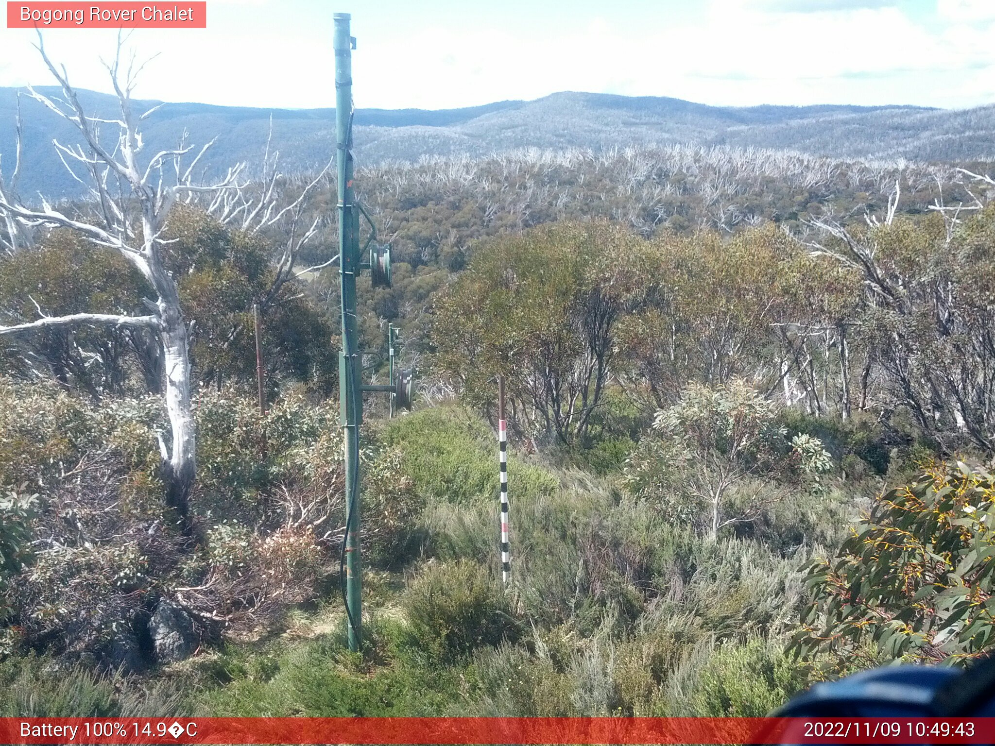 Bogong Web Cam 10:49am Wednesday 9th of November 2022