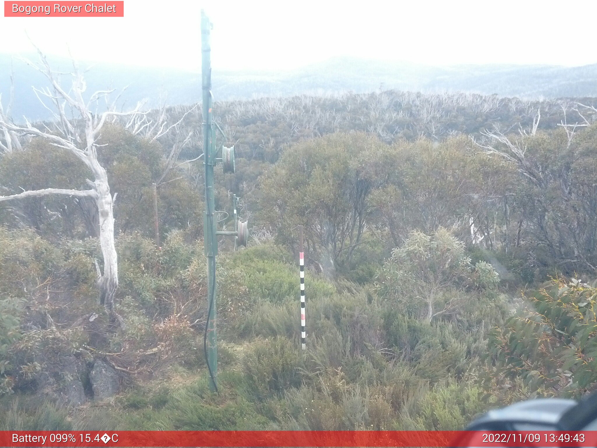 Bogong Web Cam 1:49pm Wednesday 9th of November 2022