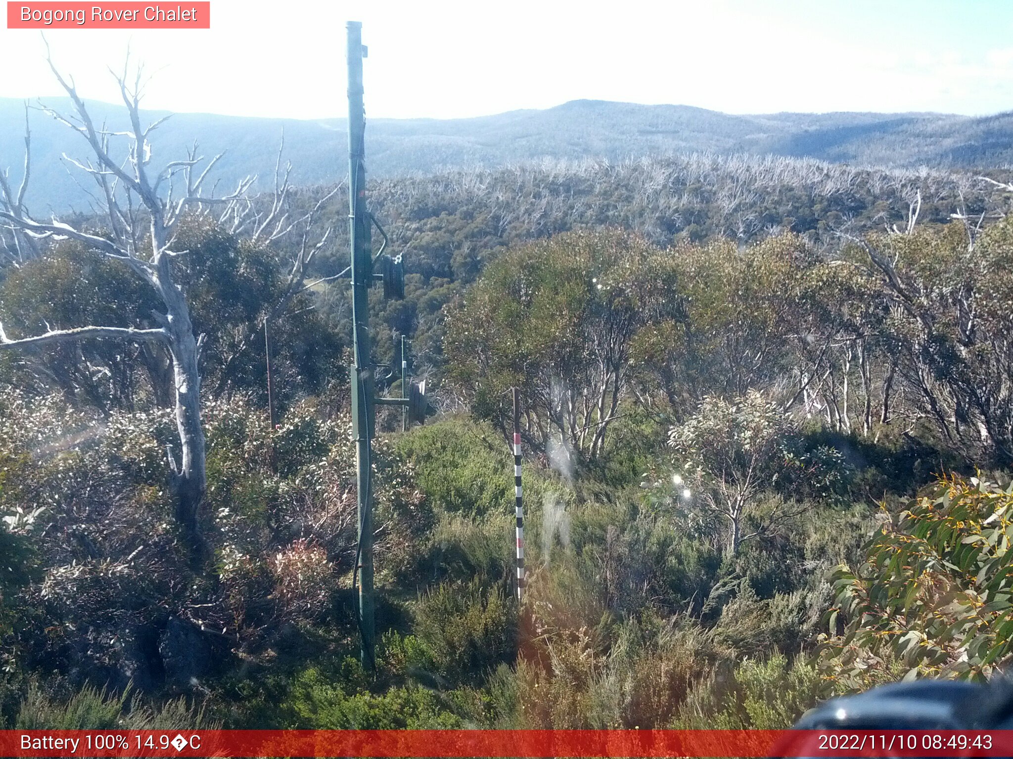 Bogong Web Cam 8:49am Thursday 10th of November 2022