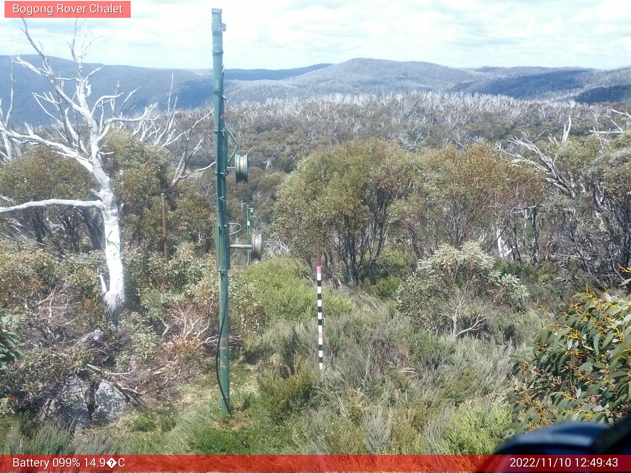 Bogong Web Cam 12:49pm Thursday 10th of November 2022