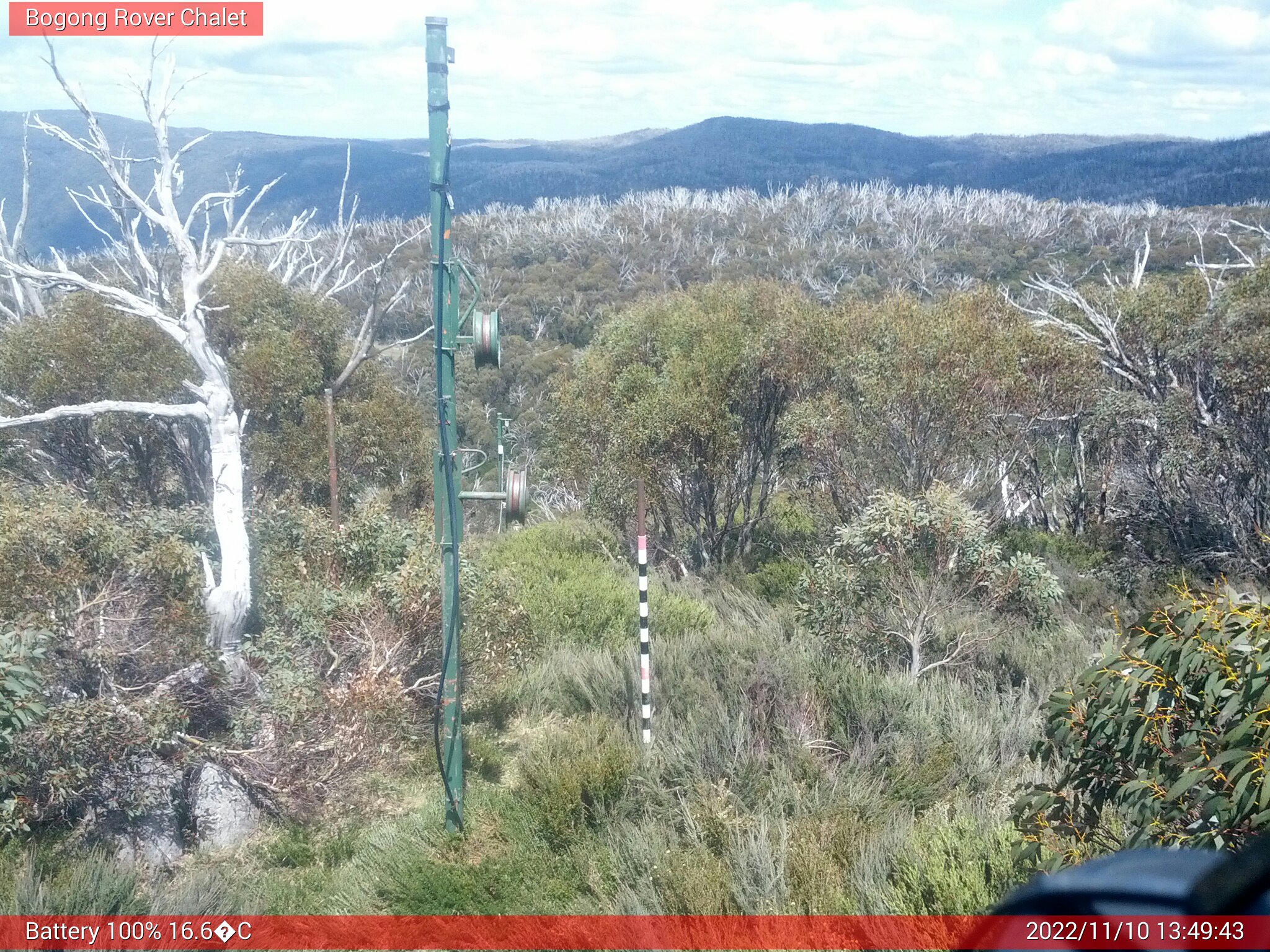 Bogong Web Cam 1:49pm Thursday 10th of November 2022