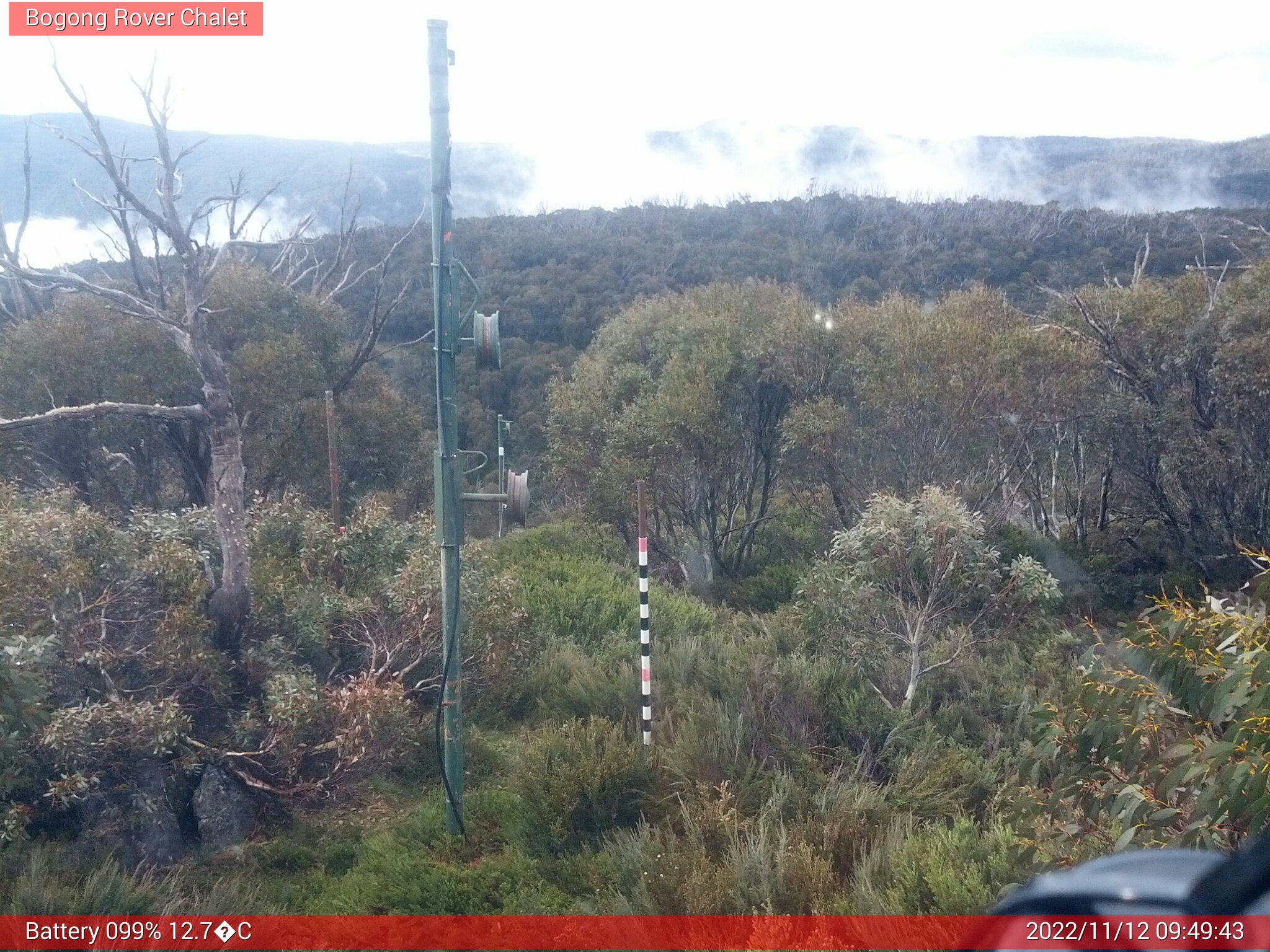 Bogong Web Cam 9:49am Saturday 12th of November 2022