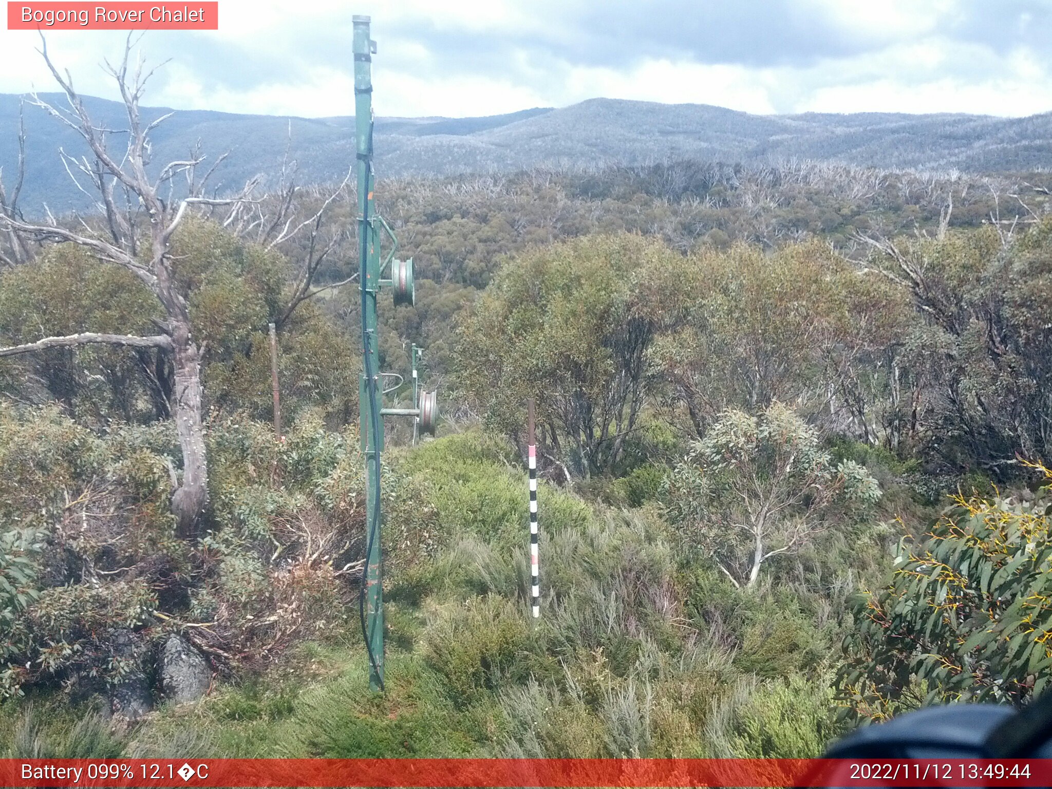 Bogong Web Cam 1:49pm Saturday 12th of November 2022