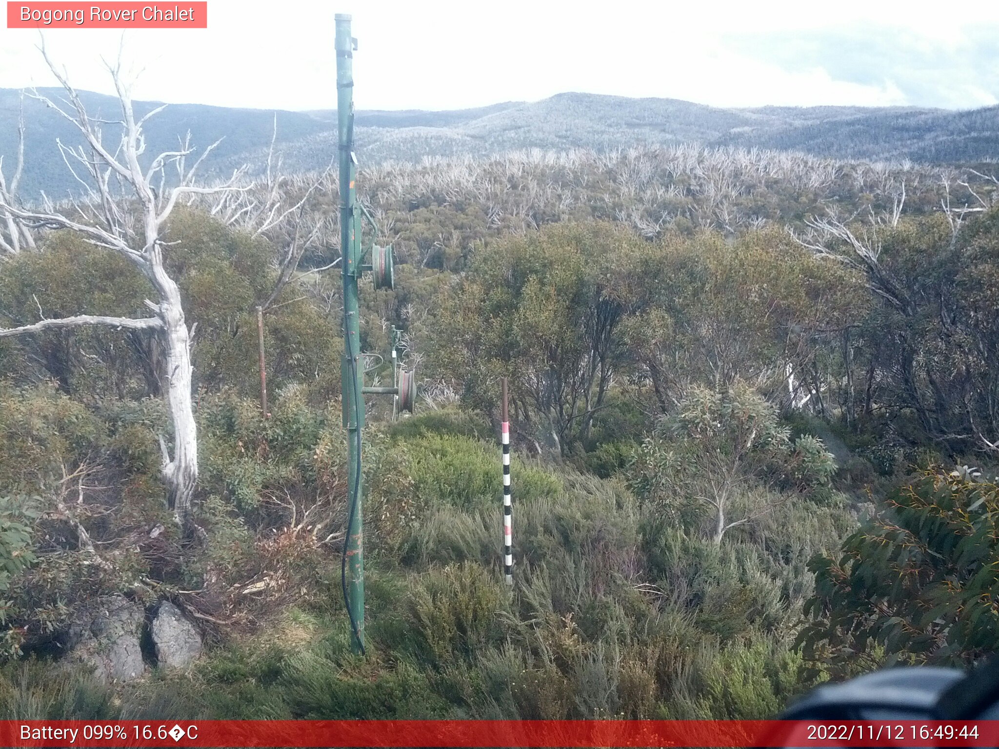 Bogong Web Cam 4:49pm Saturday 12th of November 2022