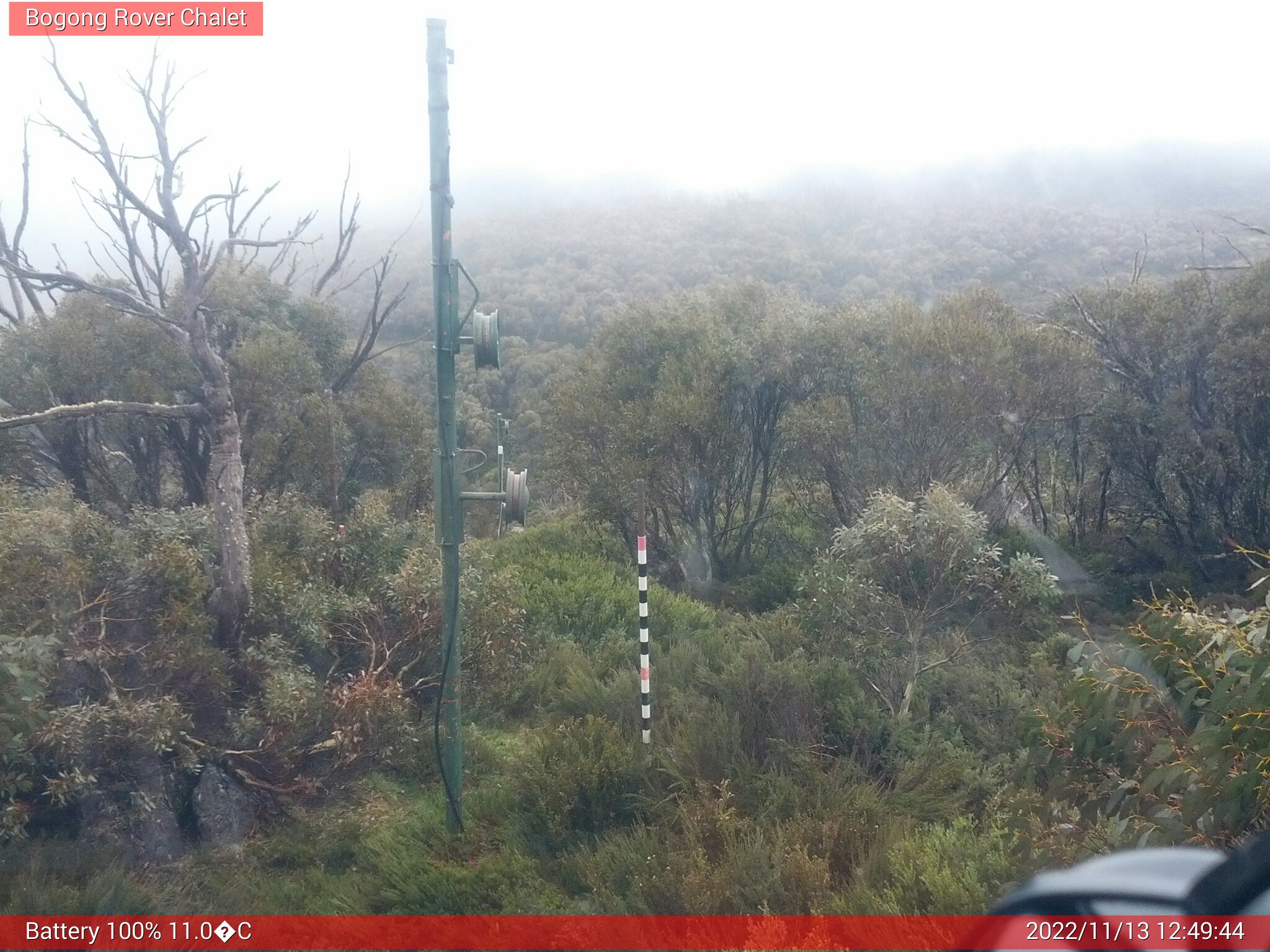 Bogong Web Cam 12:49pm Sunday 13th of November 2022