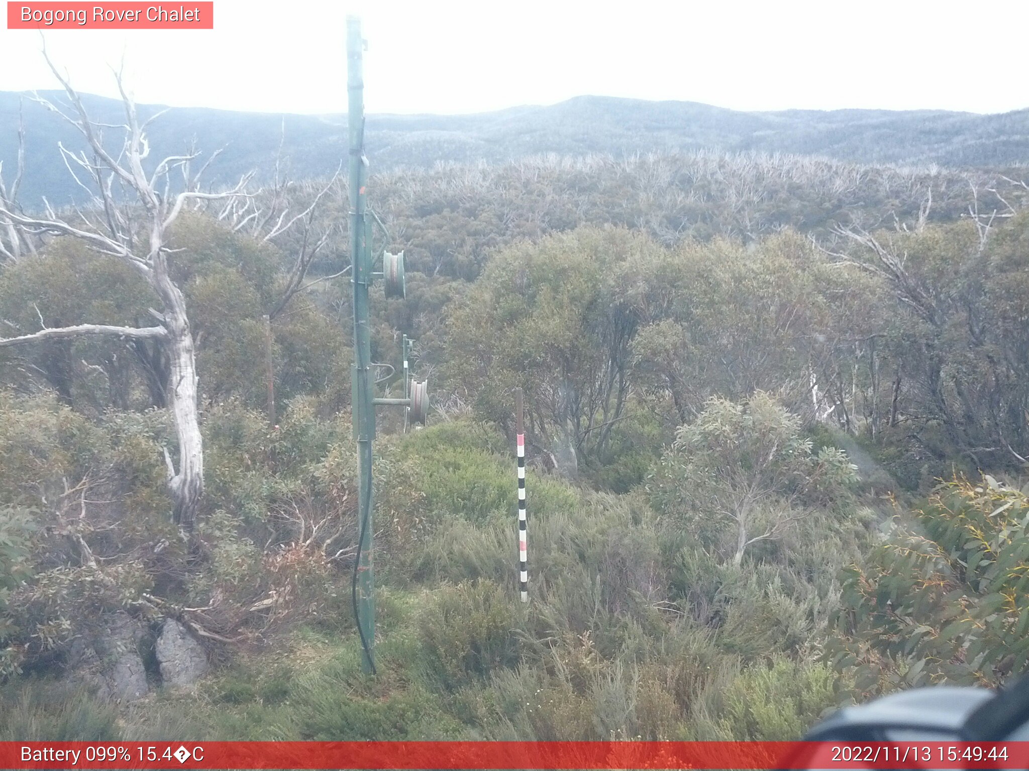 Bogong Web Cam 3:49pm Sunday 13th of November 2022