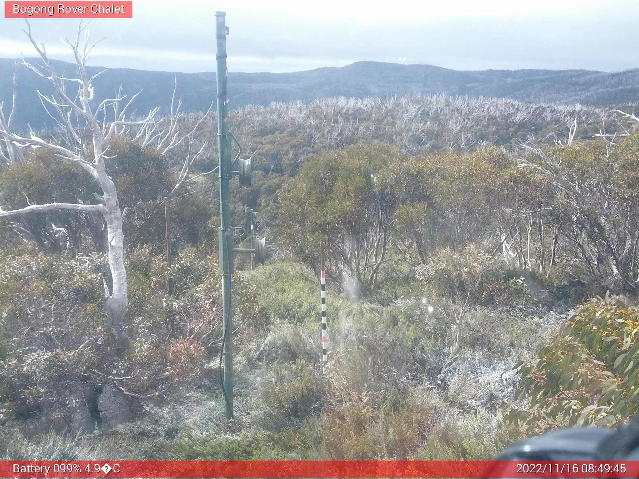 Bogong Web Cam 8:49am Wednesday 16th of November 2022