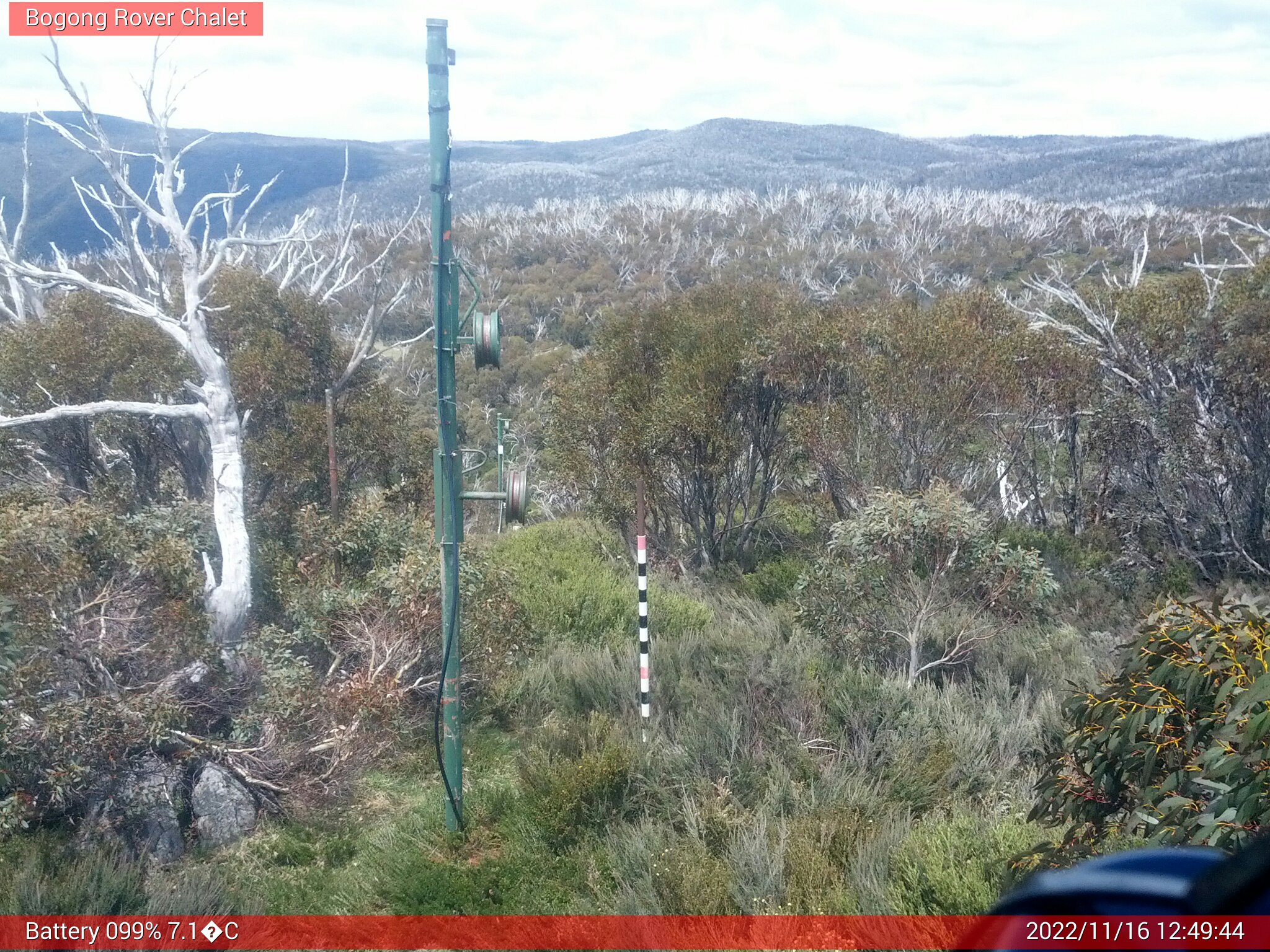 Bogong Web Cam 12:49pm Wednesday 16th of November 2022