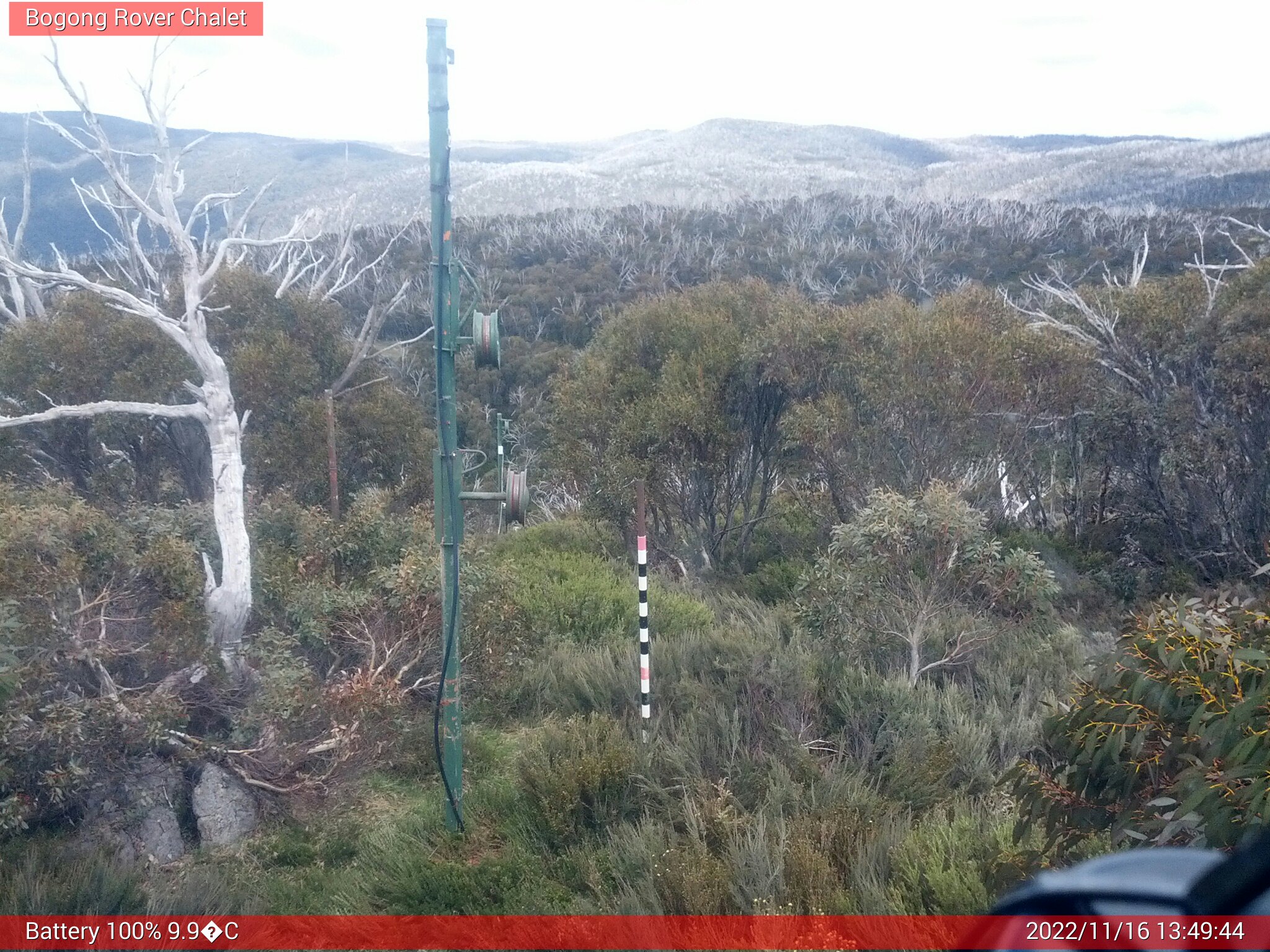 Bogong Web Cam 1:49pm Wednesday 16th of November 2022