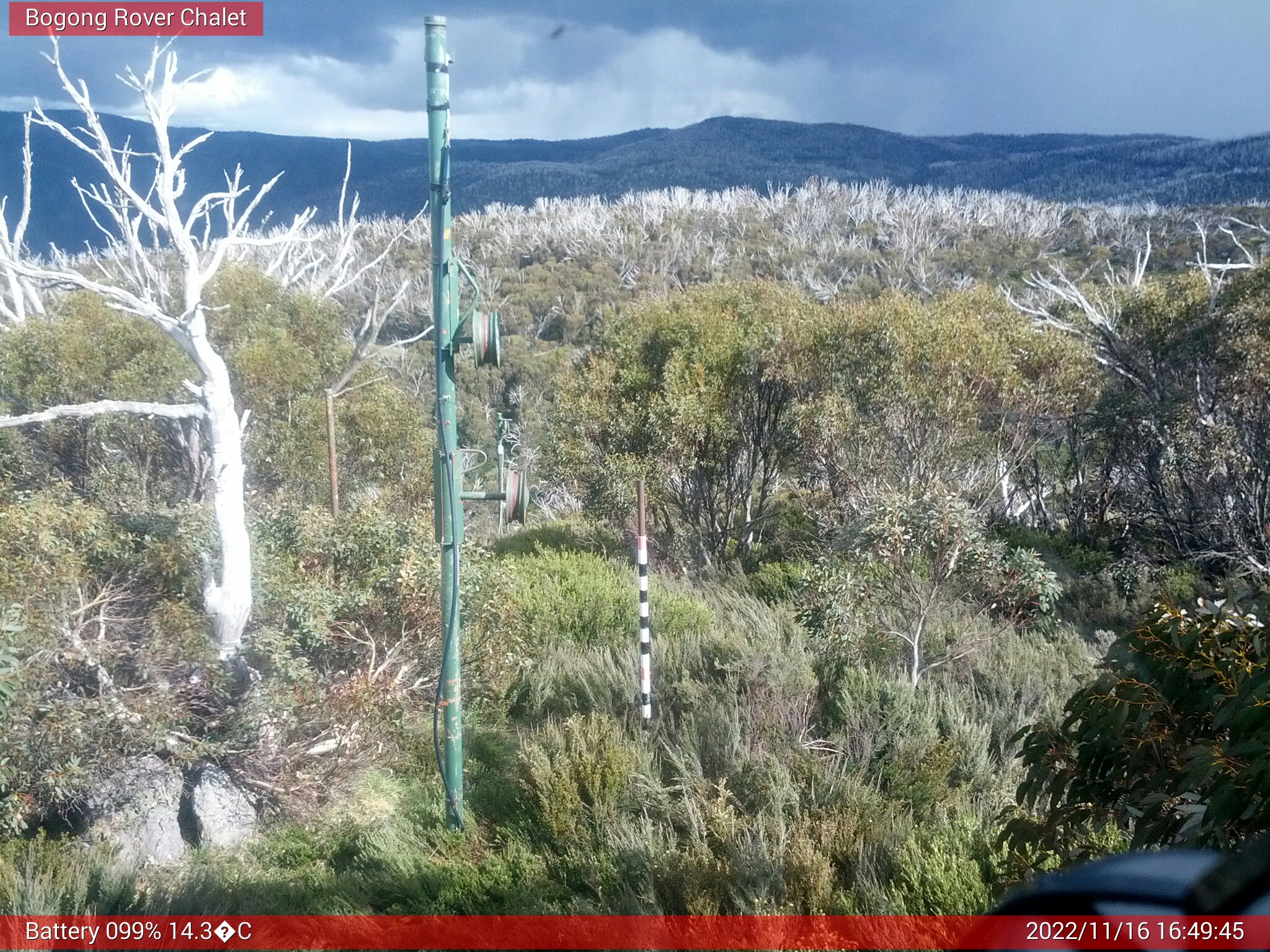 Bogong Web Cam 4:49pm Wednesday 16th of November 2022