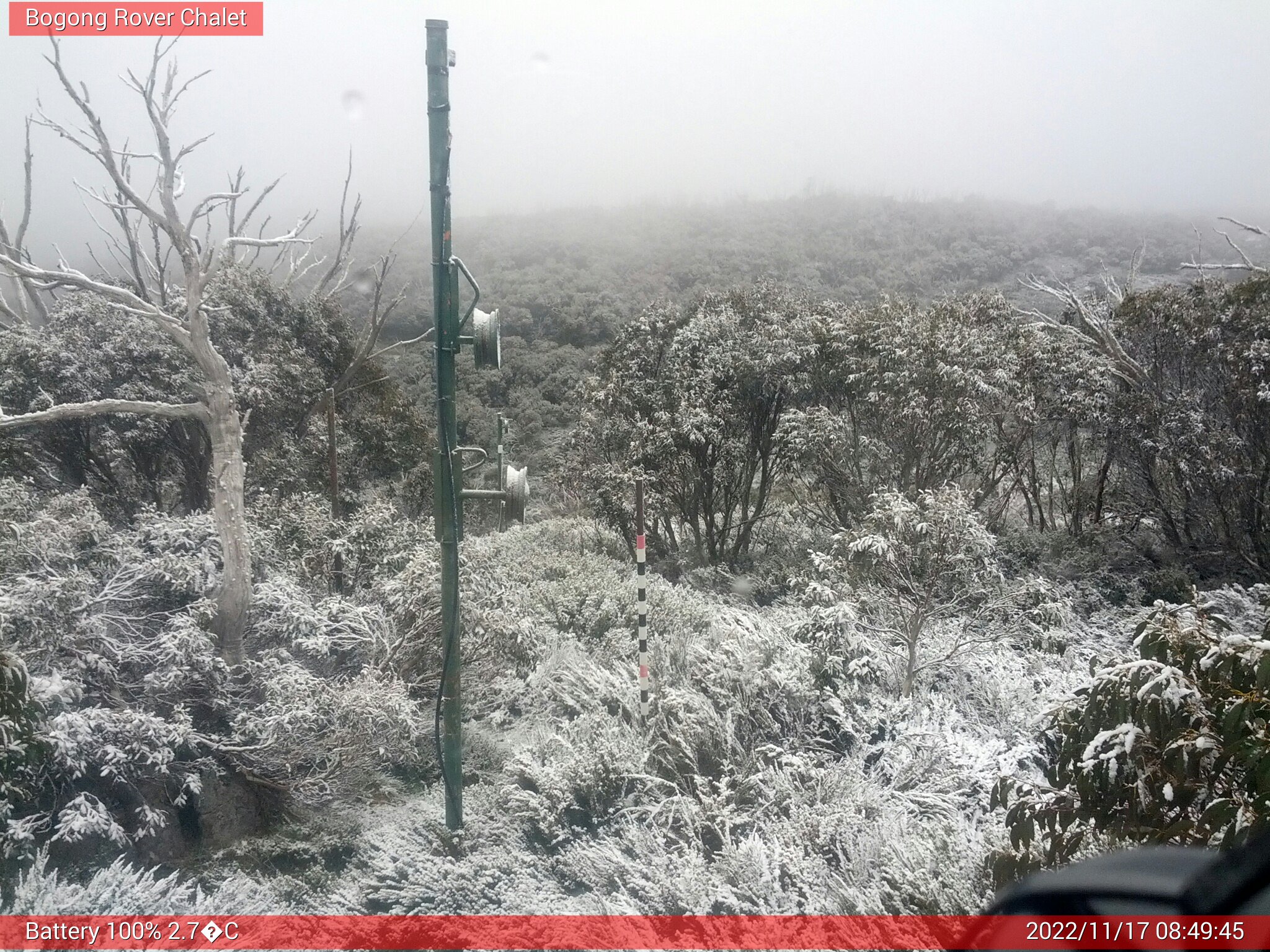 Bogong Web Cam 8:49am Thursday 17th of November 2022