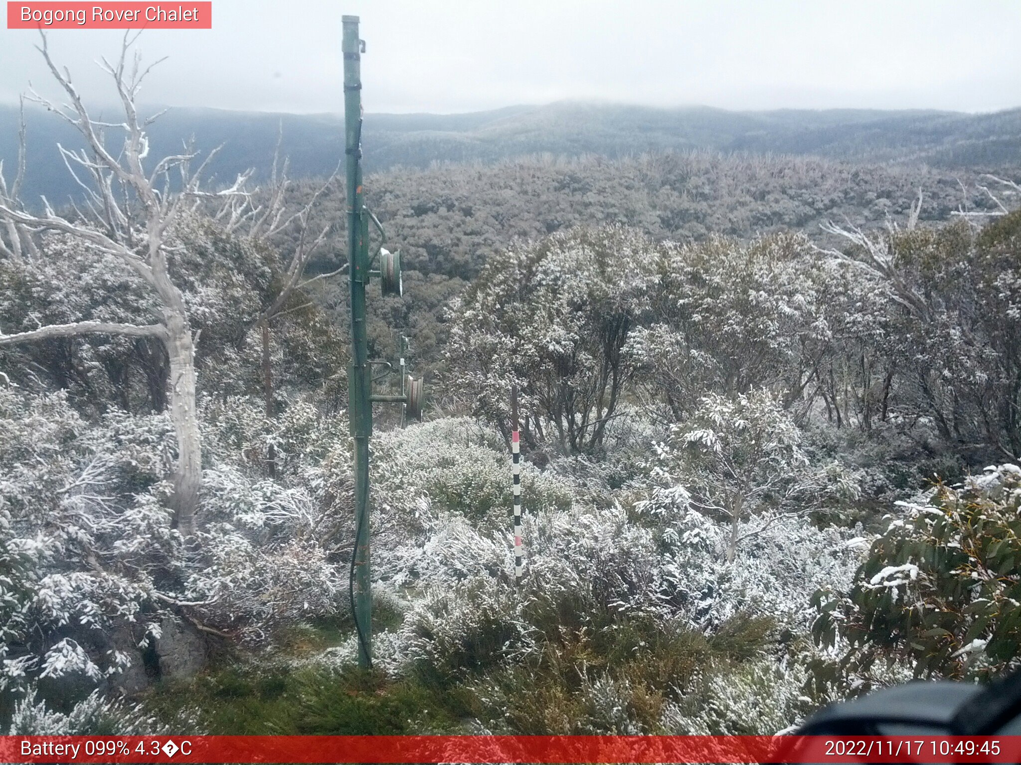 Bogong Web Cam 10:49am Thursday 17th of November 2022